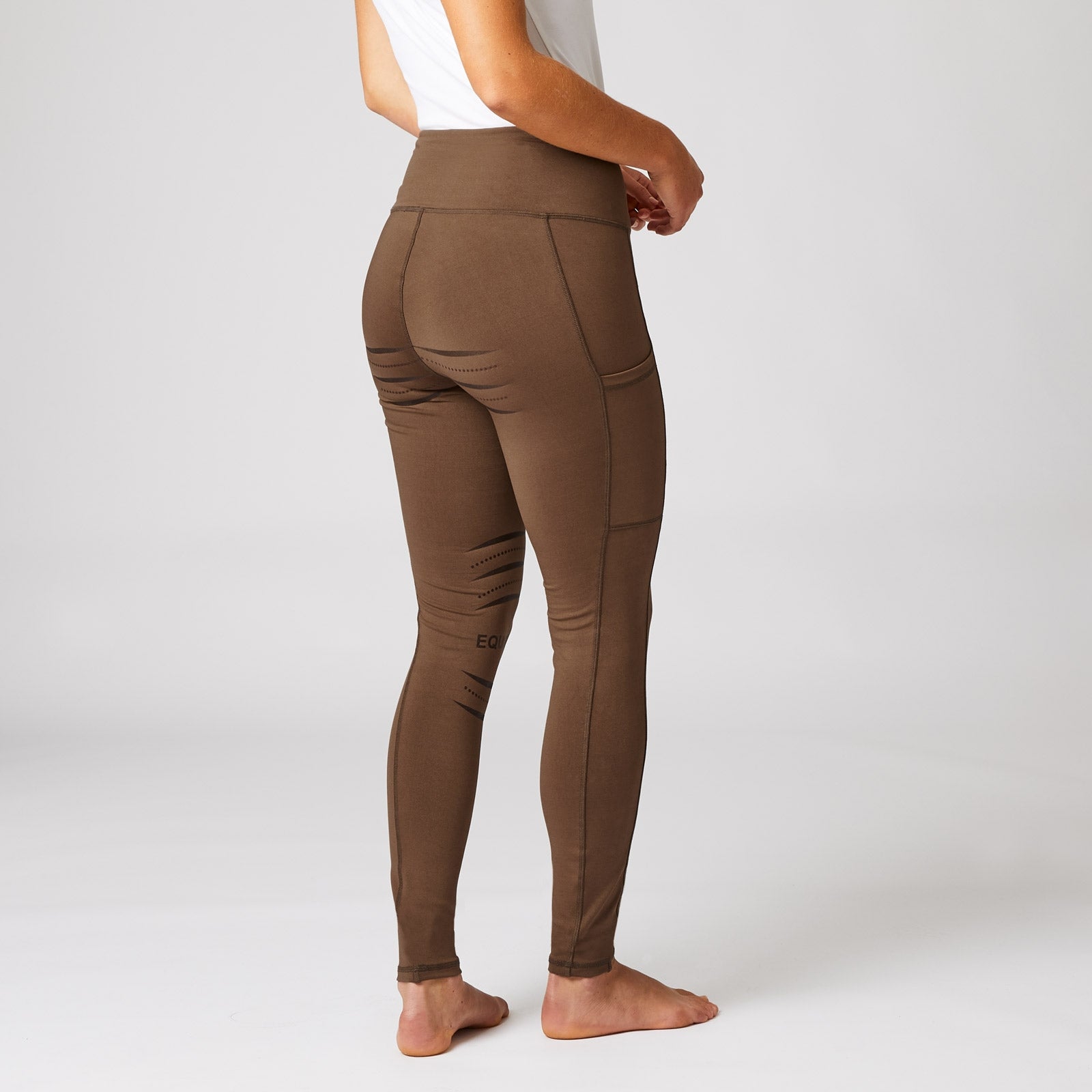 Horze Leggings d'équitation fond intégral silicone avec poche téléphone, femme Womens Breeches