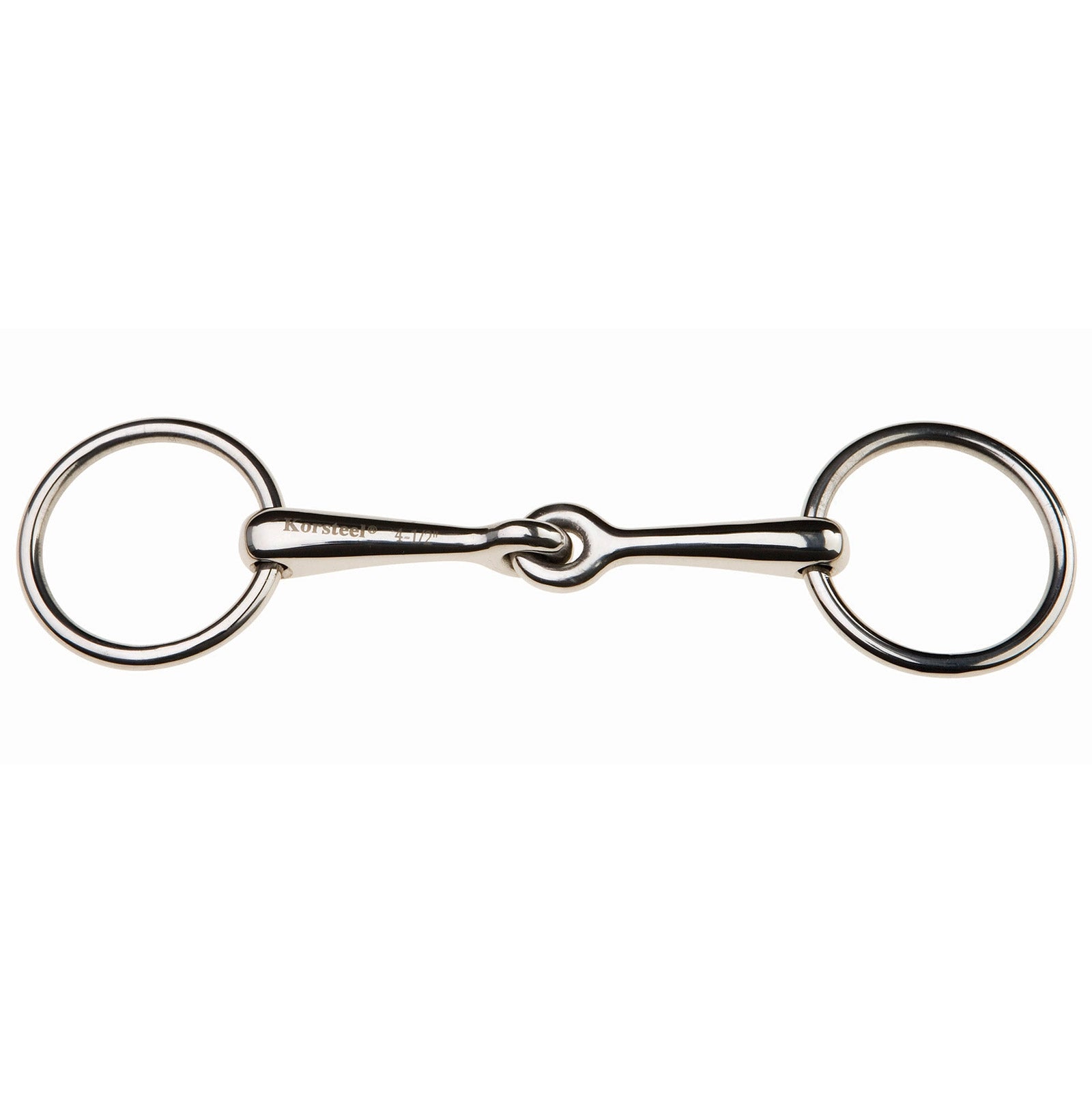 Korsteel Stainless Steel Weymouth Loose Ring Bradoon Snaffle Bit Mors