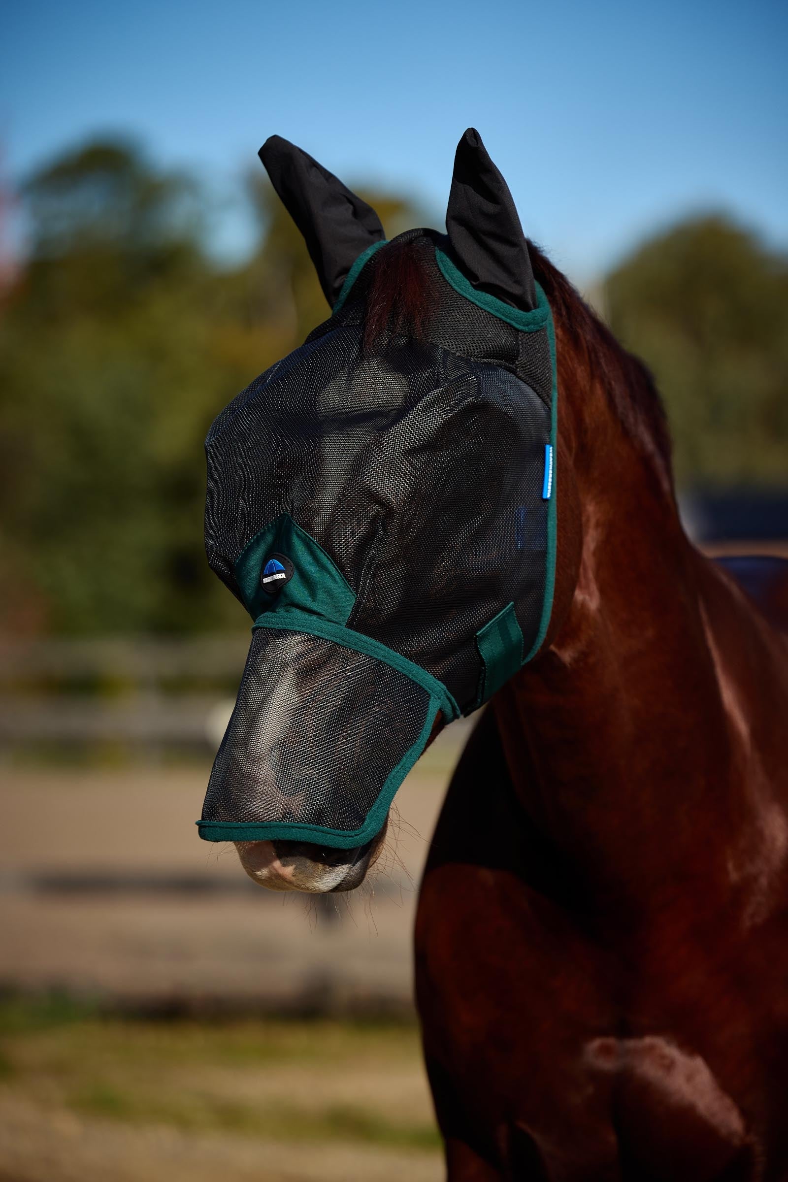 Weatherbeeta Comfitec Durable Mesh Fly Mask With Ears & Nose Antifly Protection for Horses