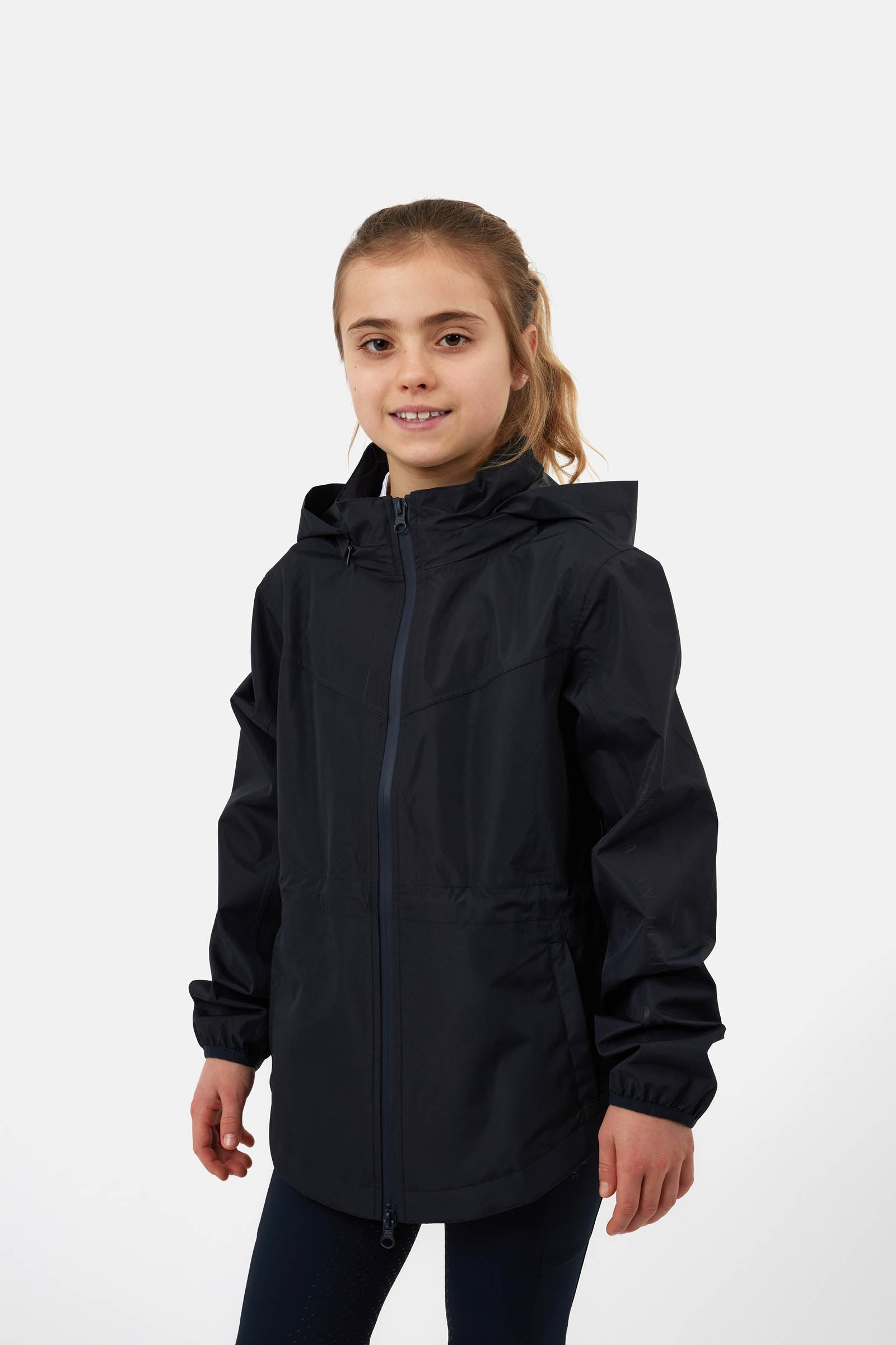 Horze Young Rider Fiora veste imperméable avec capuche escamotable Vêtements d'équitation enfant