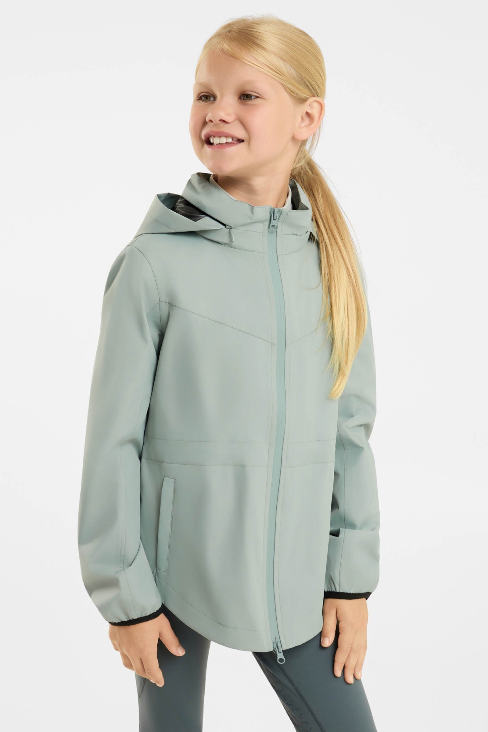 Horze Young Rider Fiora Waterproof Stowaway Hood Jacket Kids Apparel