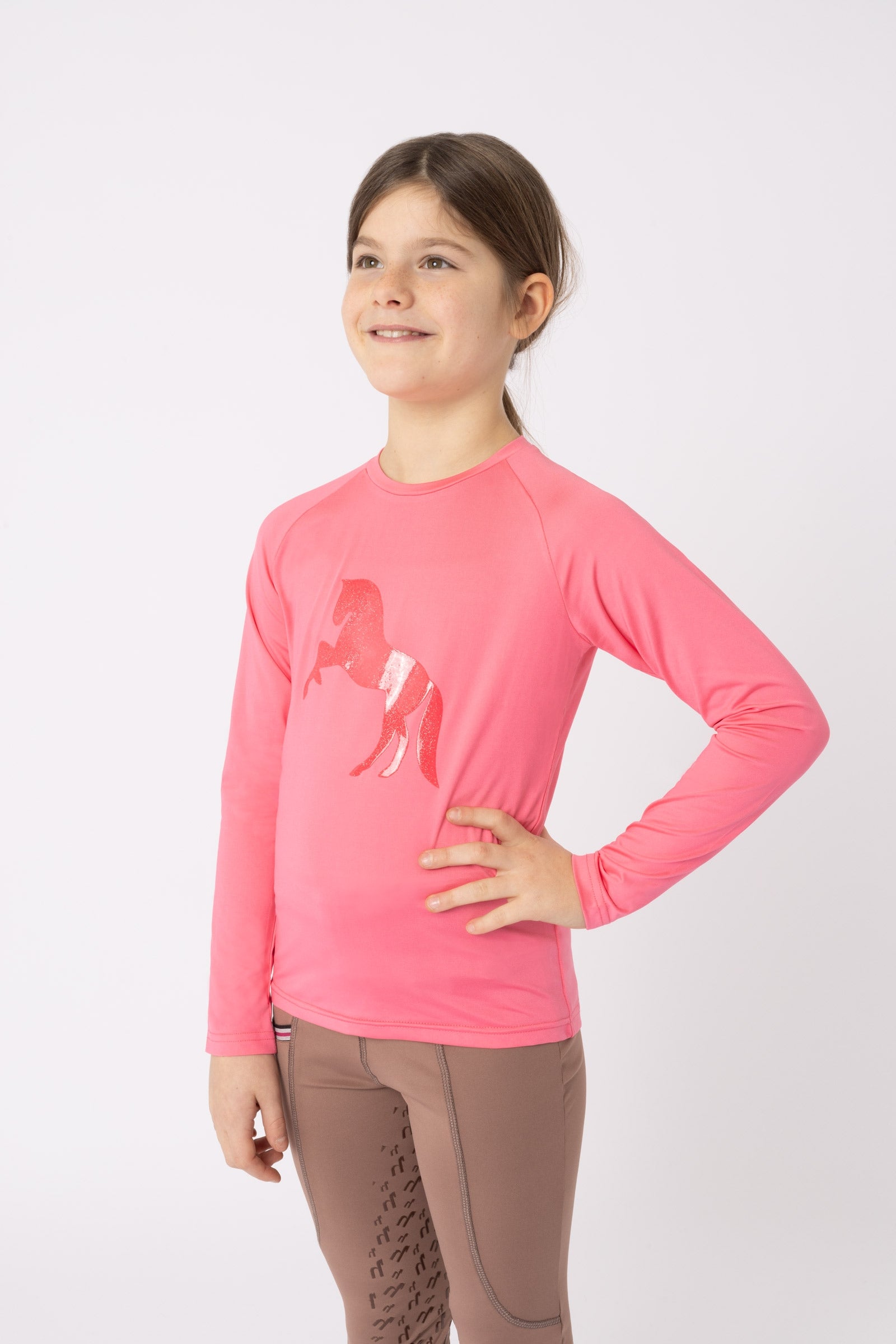 Horze T-shirt à manches longues fonctionnel Flora, enfant Vêtements d'équitation enfant