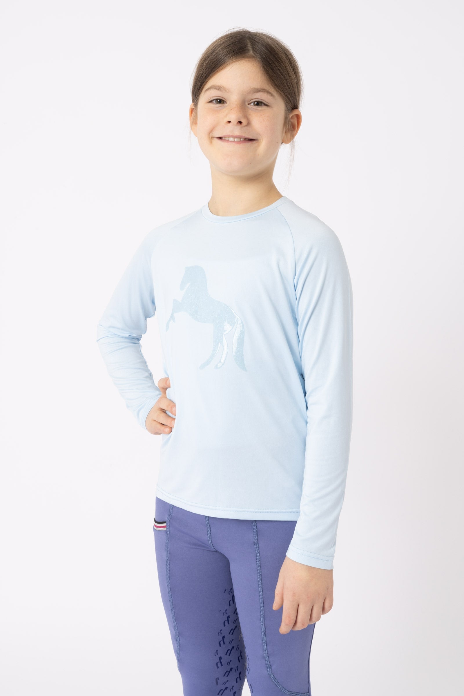 Horze T-shirt à manches longues fonctionnel Flora, enfant Vêtements d'équitation enfant
