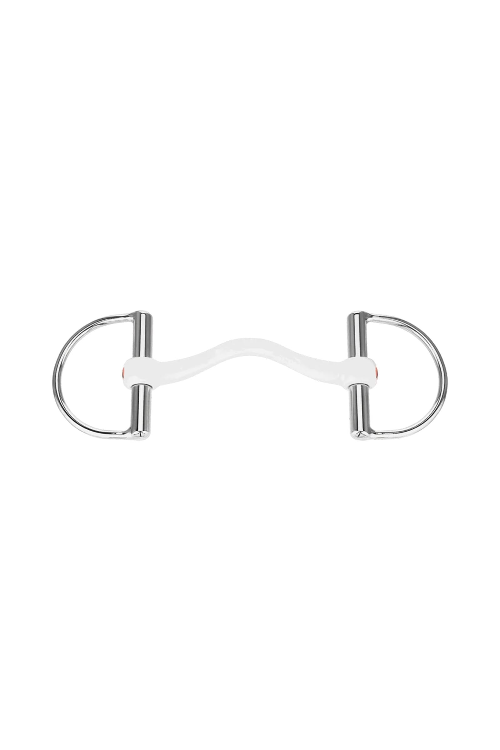 Sprenger Nathe CM mors à anneau en D, canon droit souple avec passage de langue, 15 mm, thermoplast Mors