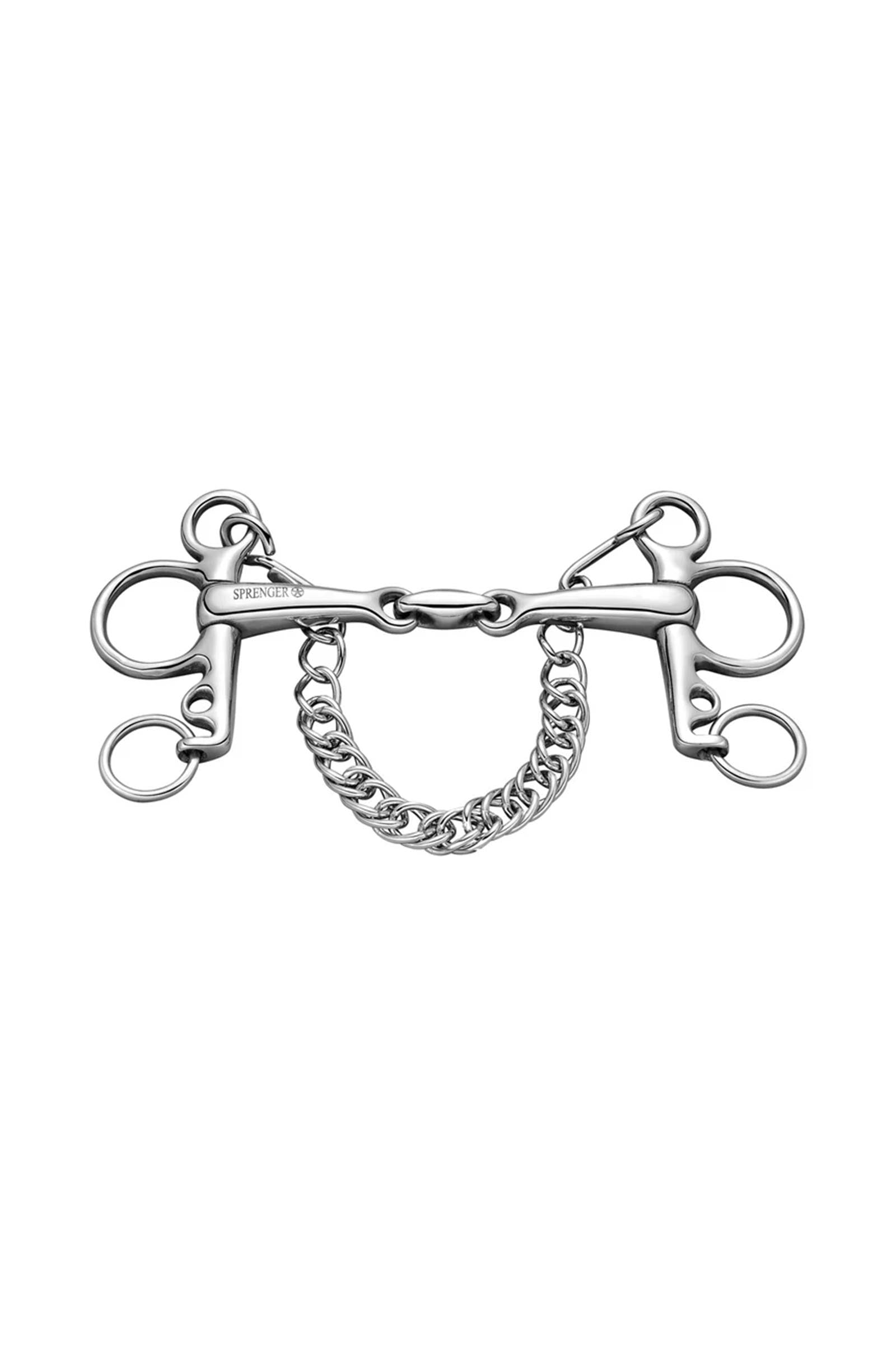 Sprenger pelham, double brisure, 16 mm, acier inoxydable Mors