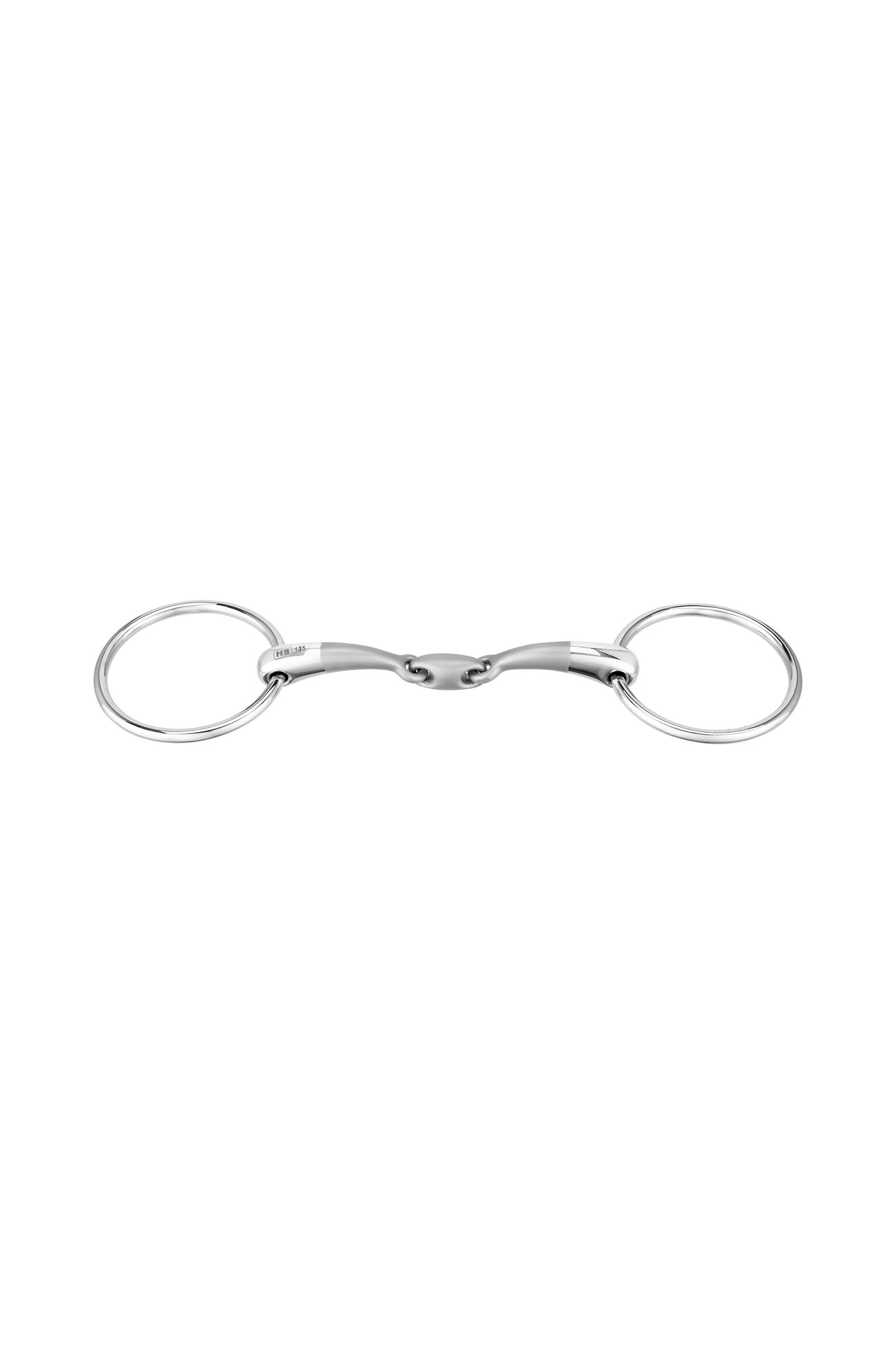 Sprenger Satinox Loose Ring Snaffle, Double Jt. 14mm, 55mm Ring, Stainless St. Horse Bits