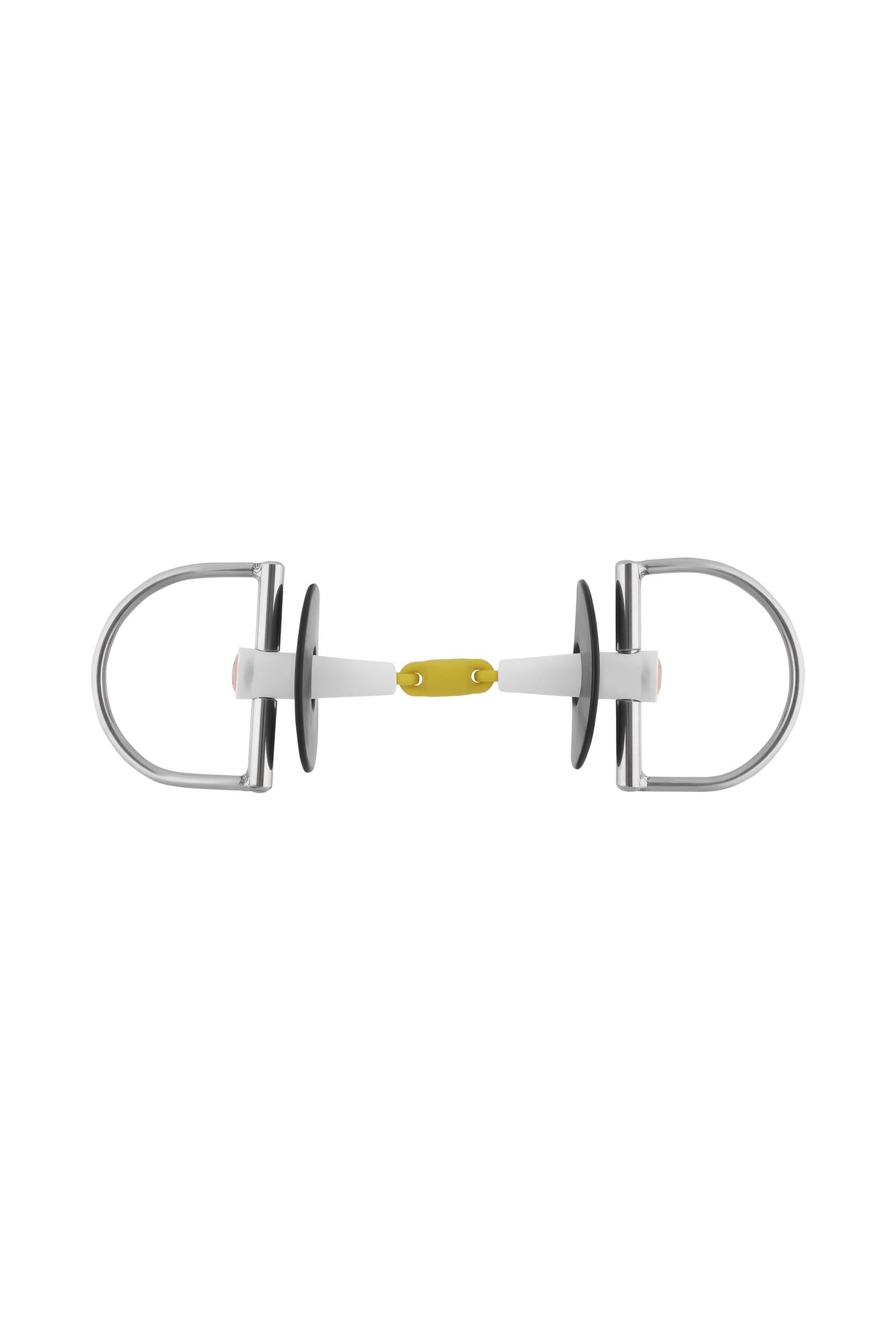 Sprenger Nathe mors à anneau en D, double brisure, 18 mm, thermoplast Mors