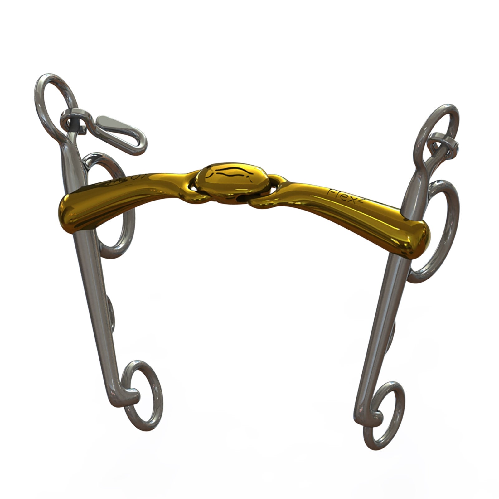Neue Schule Bits Mors Pelham NS Bits Turtle Tilt avec Flex, canons épaisseur 16 mm, branche inférieure 7 cm Mors