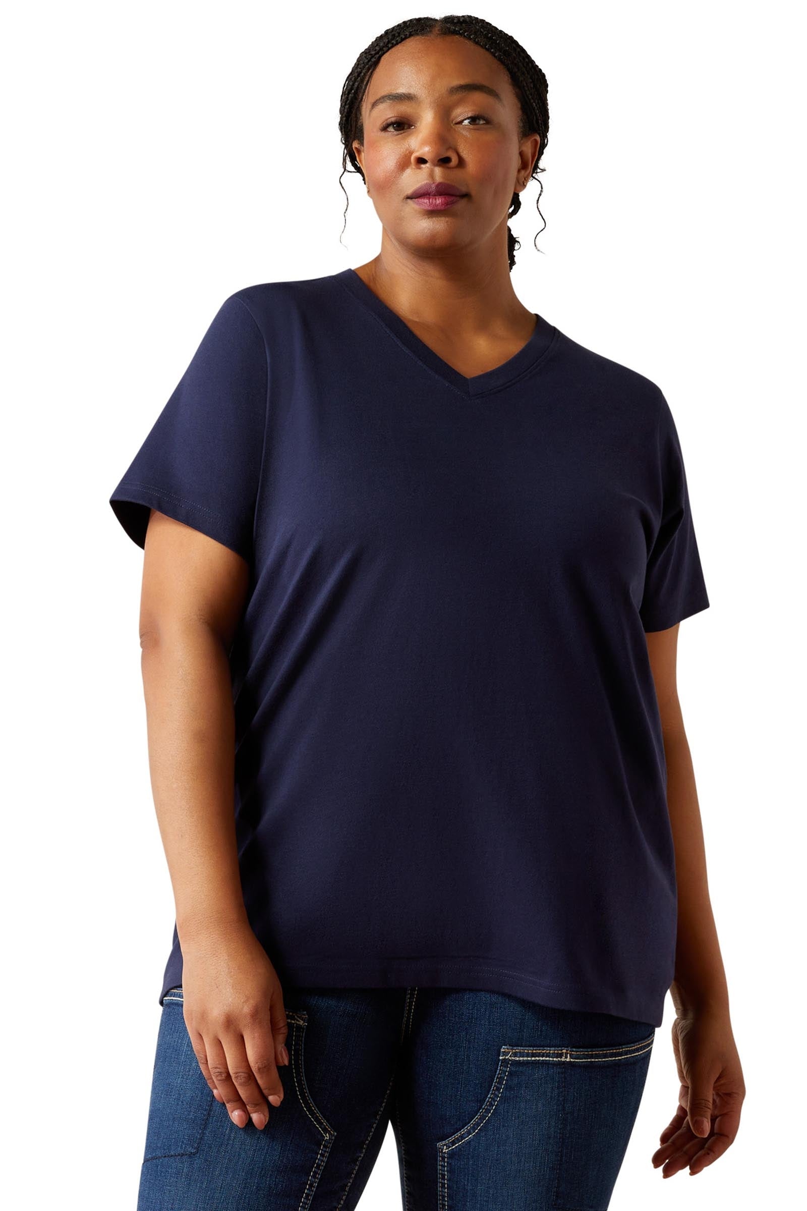 Ariat Women's Rebar Cotton Strong Standard V-Neck T-Shirt Women’s Riding Clothing