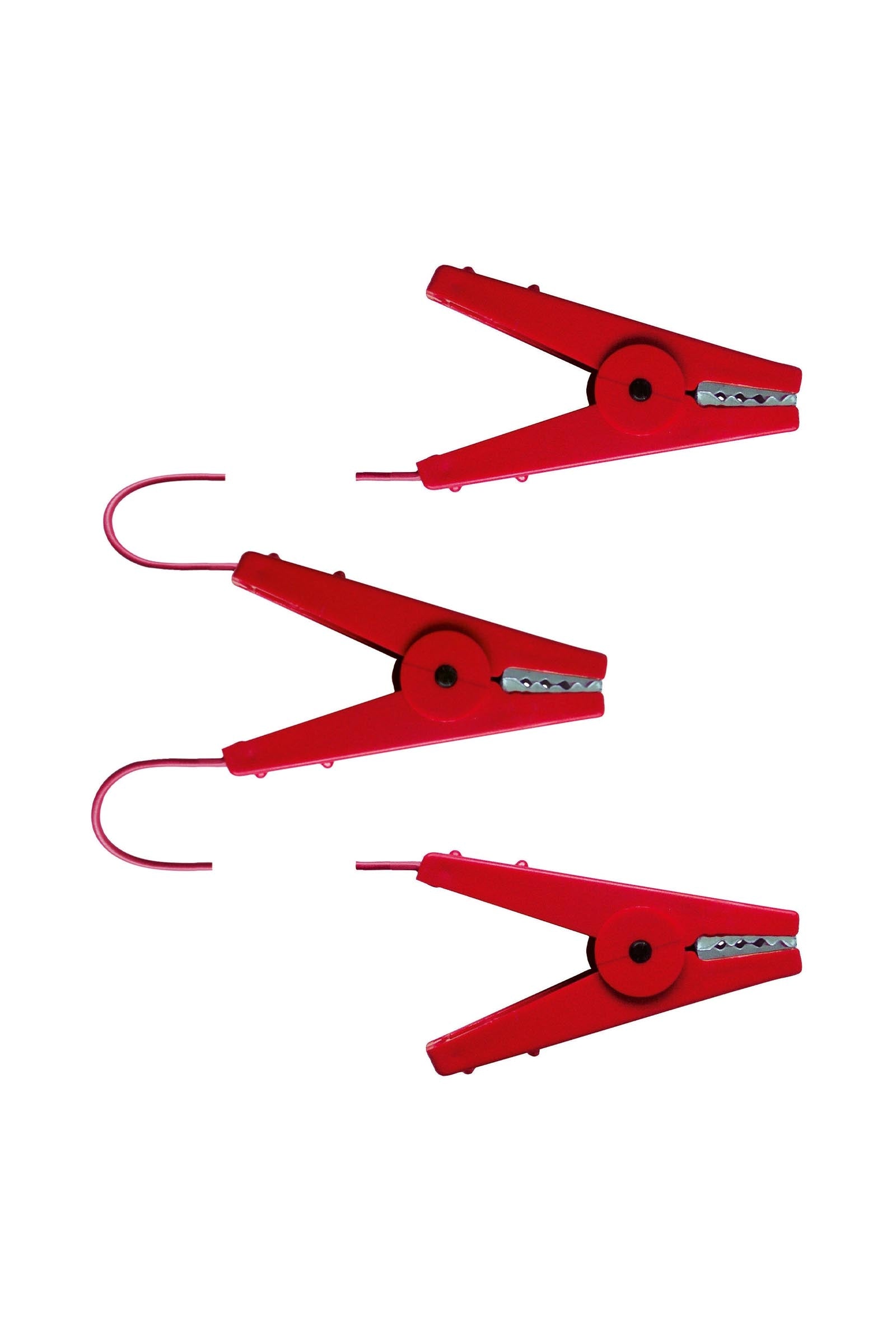 Corral CORRAL câble de connexion de clôture avec 3 pinces crocodile rouge (2 × 60 cm) Equipements pour clôture électrique
