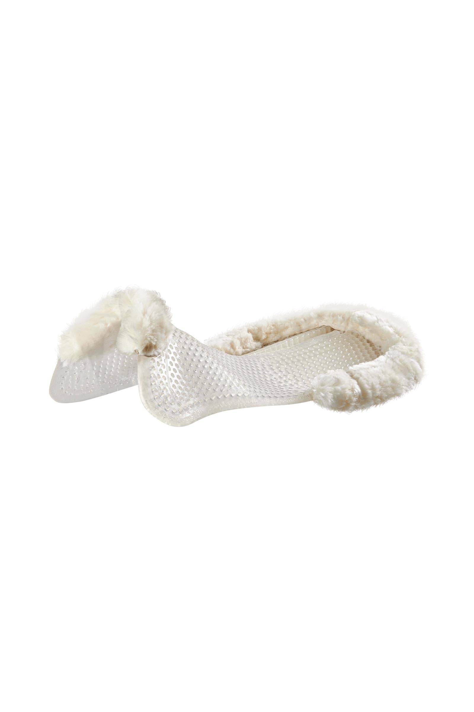 Acavallo Gel antidérapant Classic avec schaffell découpé rehausseur arrière Tapis de selle