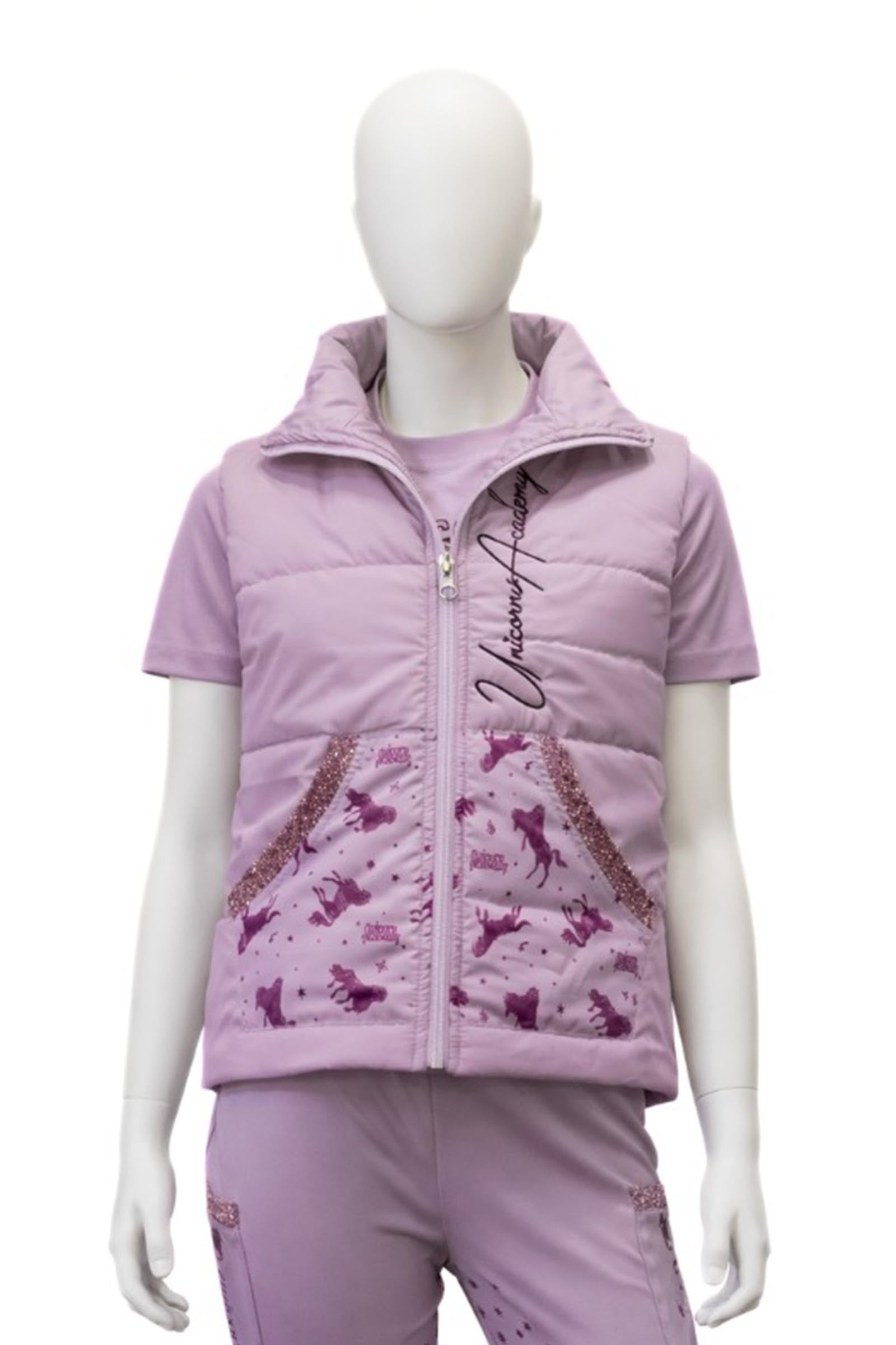 Kavalkade Unicorn Academy gilet léger rembourré avec paillettes pour enfant Vêtements d'équitation enfant