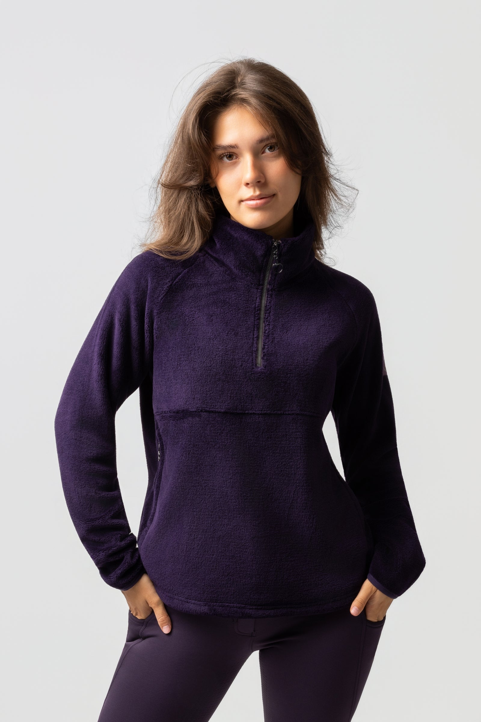 Horze Frieda Pull en polaire anorak pour femmes Vêtements d'équitation femme