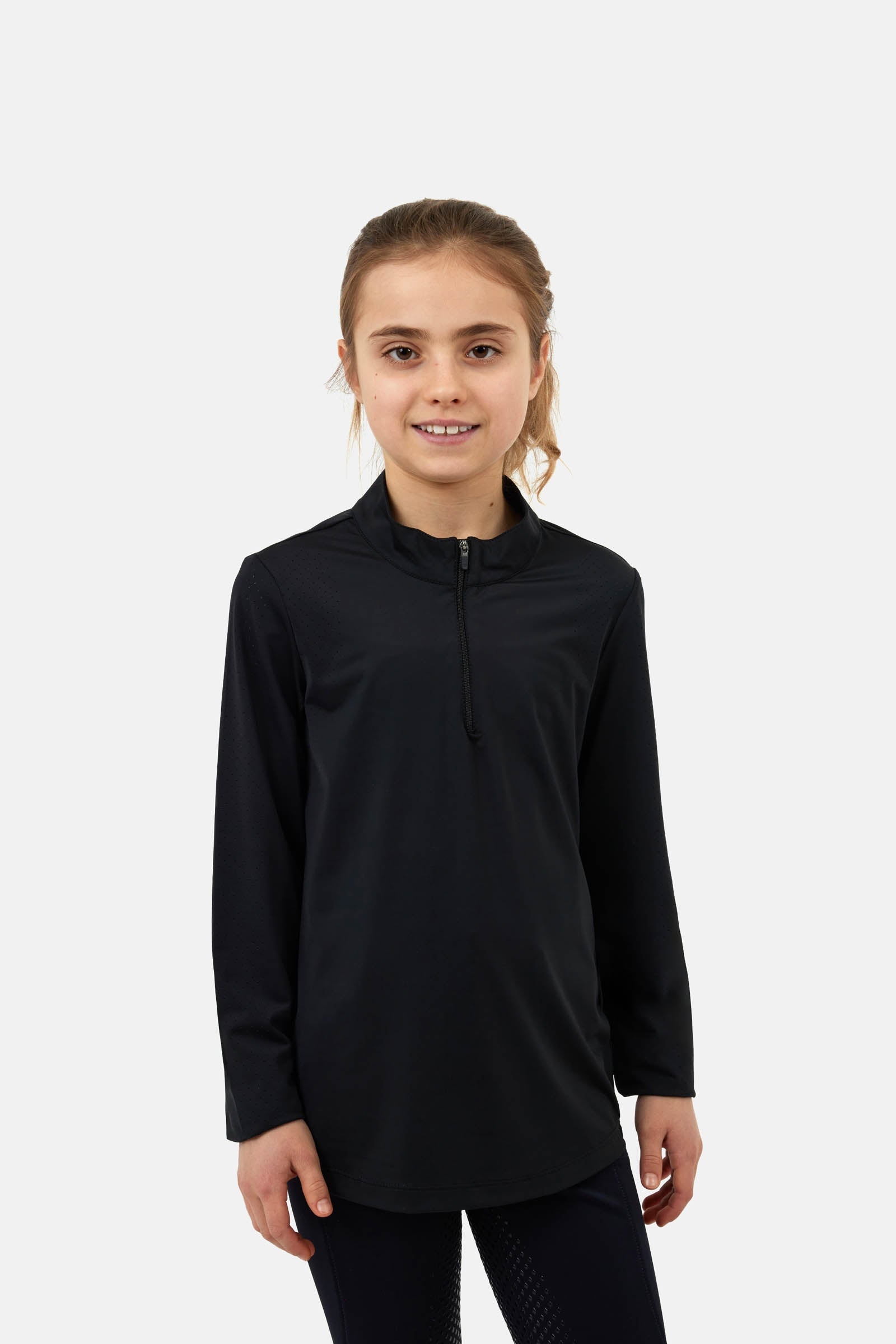 Horze Young Rider Emmie Cooling Training Shirt with Long Sleeves Vêtements d'équitation enfant