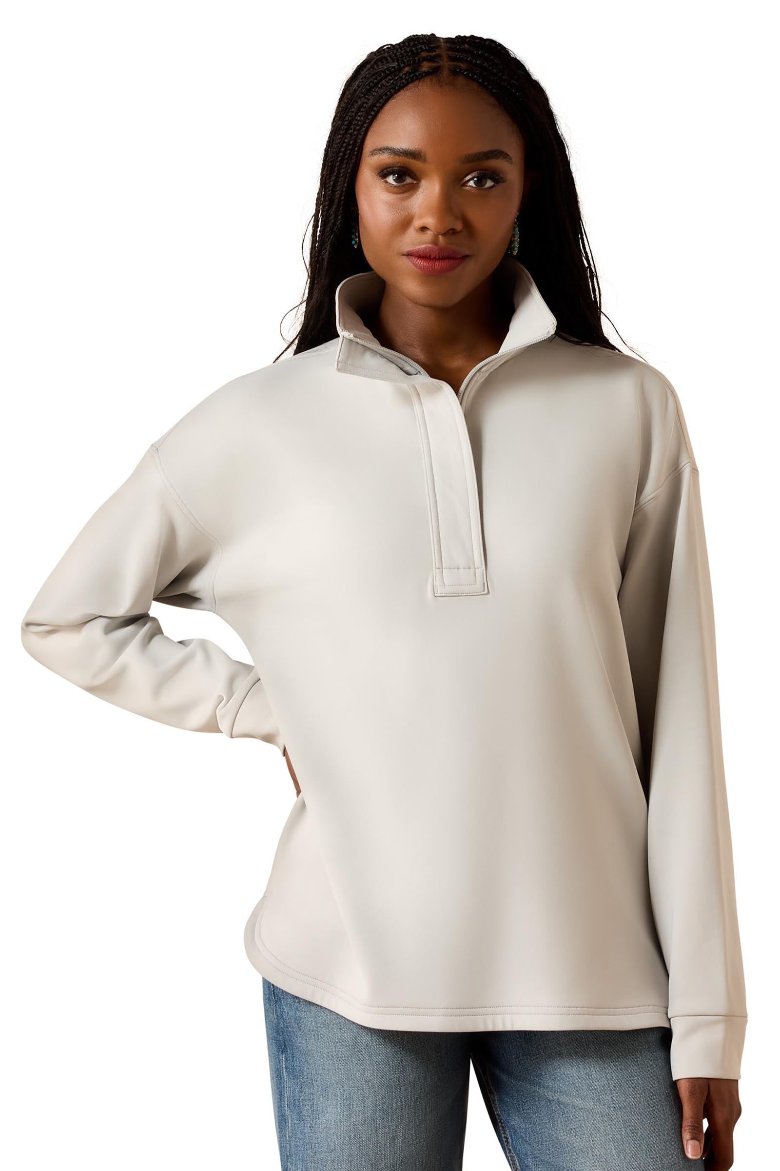 Ariat Women's Breeze Logo 1/2 Zip Sweatshirt Vêtements d'équitation femme