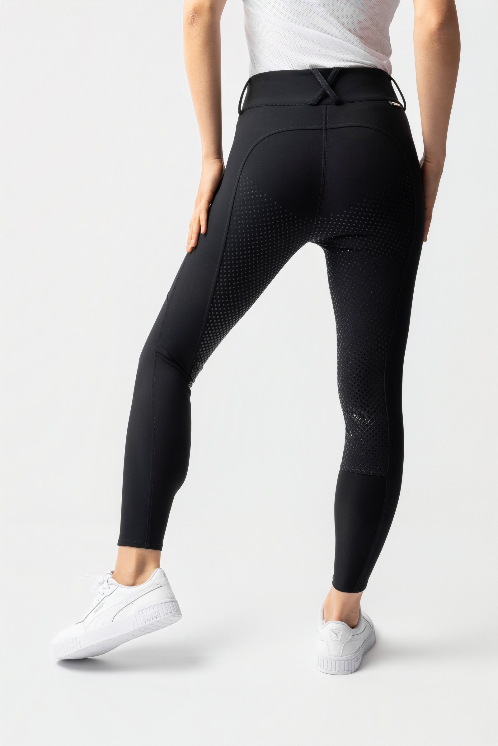 Horze Grand Prix Pro Pantalon d'équitation pour femme Full Grip UPF 50+ Womens Breeches