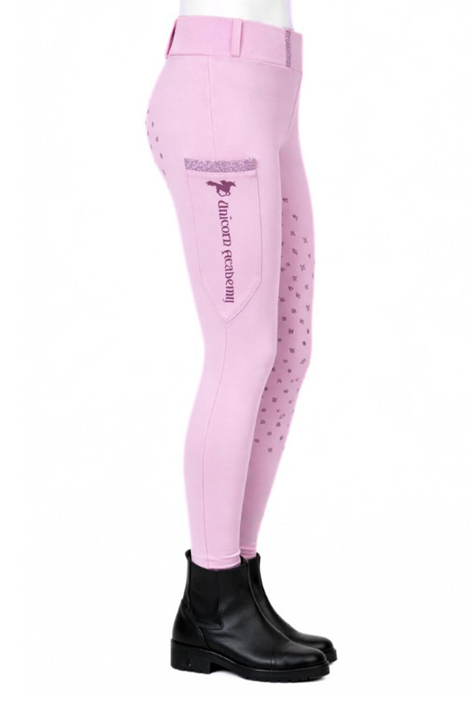 Kavalkade Unicorn Academy leggings d'équitation pour enfant avec paillettes Vêtements d'équitation enfant