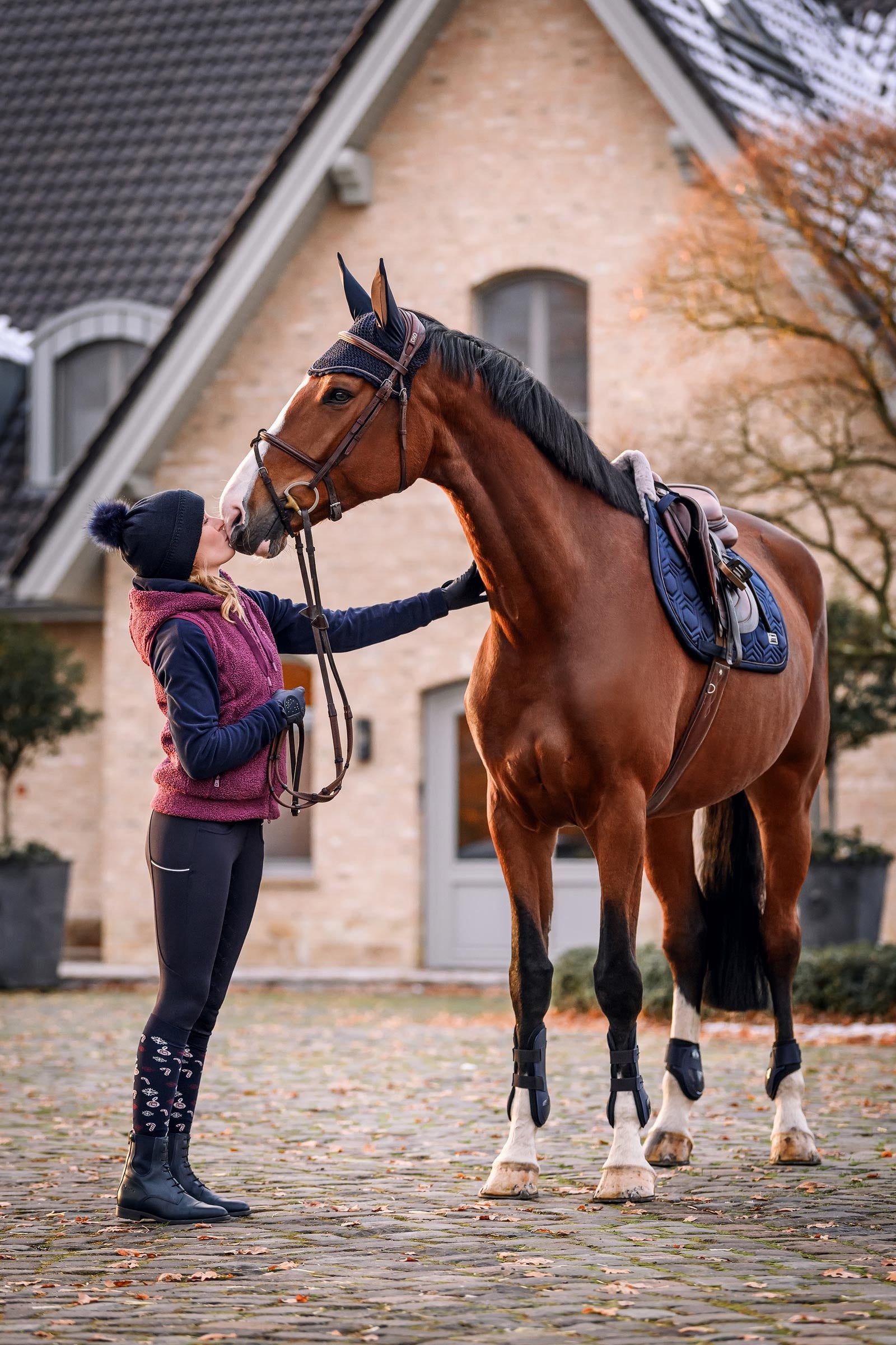 Cavallo Cavalmelika Faux Fur Knit Hat Accessories