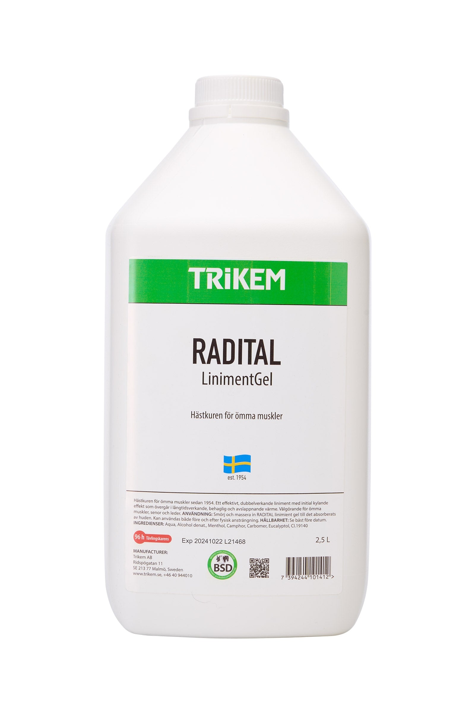 Trikem Radital gel chauffant à friction, 2,5 litres Soins