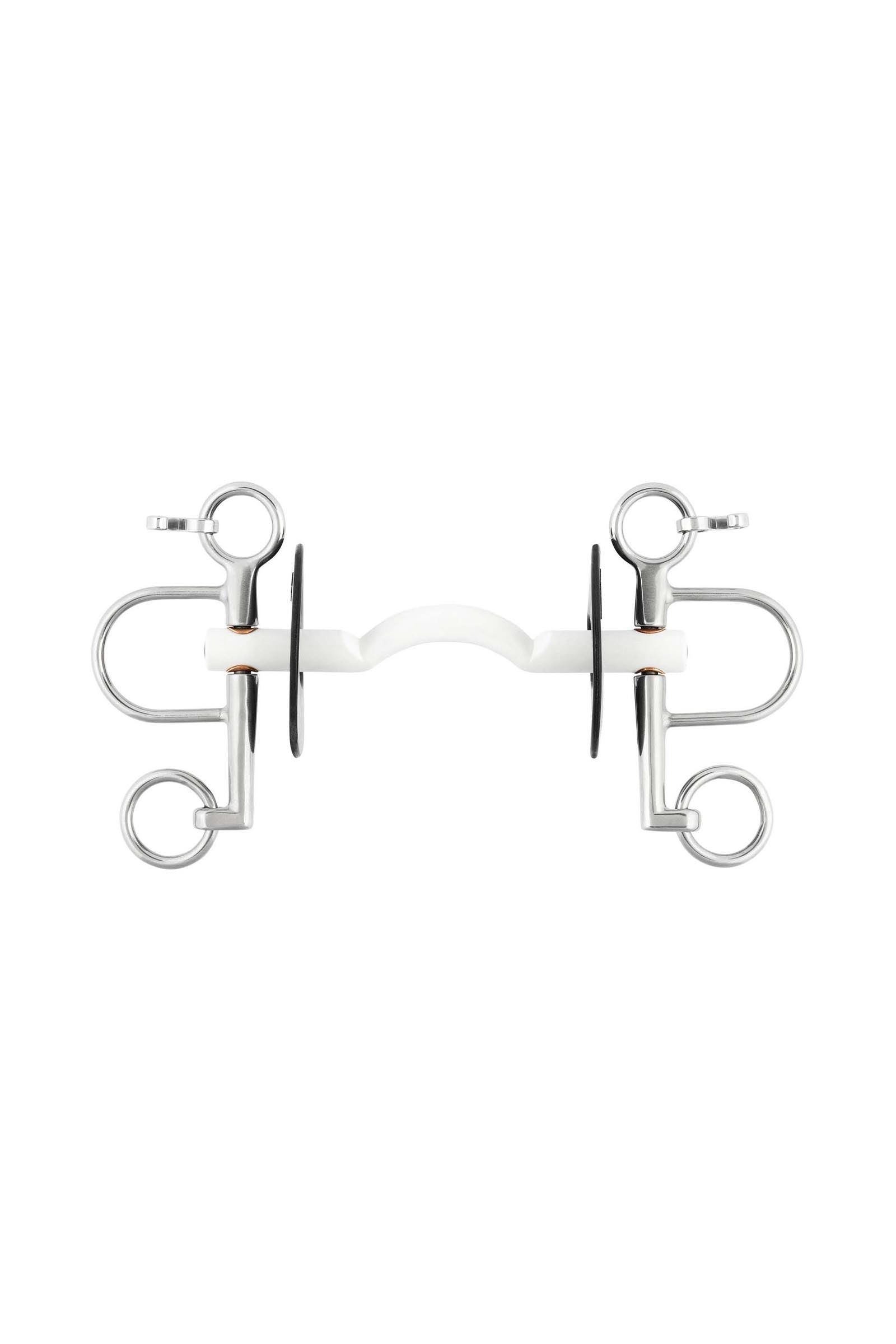 Sprenger Nathe Pelham Hard Mullen Mouth W. Port, 15mm, Short Shanks, Thermoplastic Horse Bits