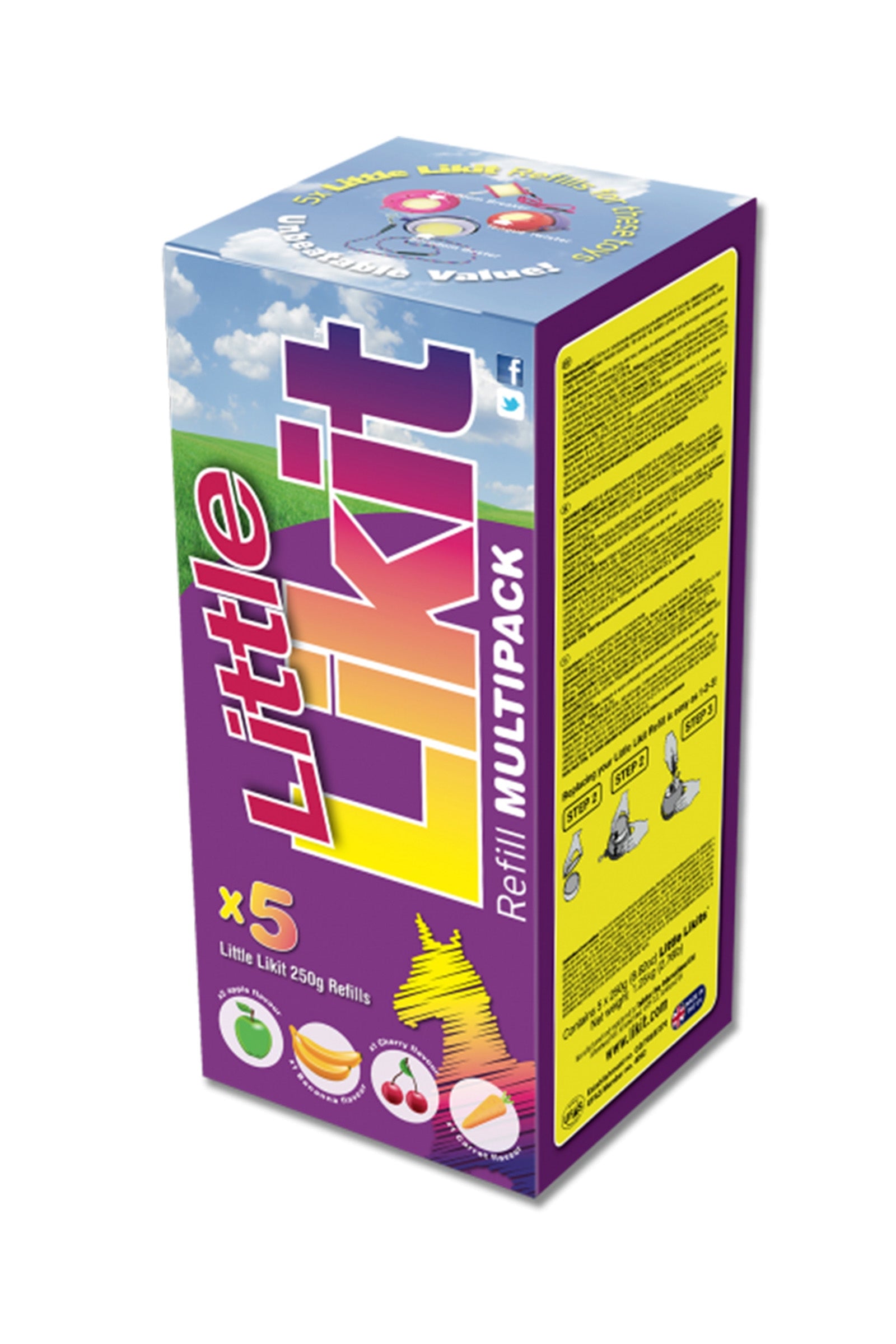 Likit Lot de 250 g, banane, carotte, cerise, 2 x pomme Horse Feed & Nutrition