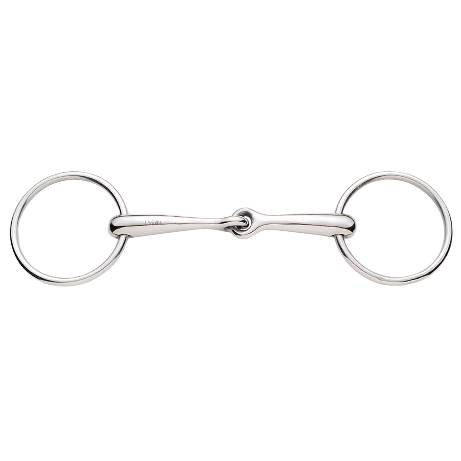 Korsteel Stainless Steel Solid Mouth Jointed 16mm Loose Ring Snaffle Bit Mors