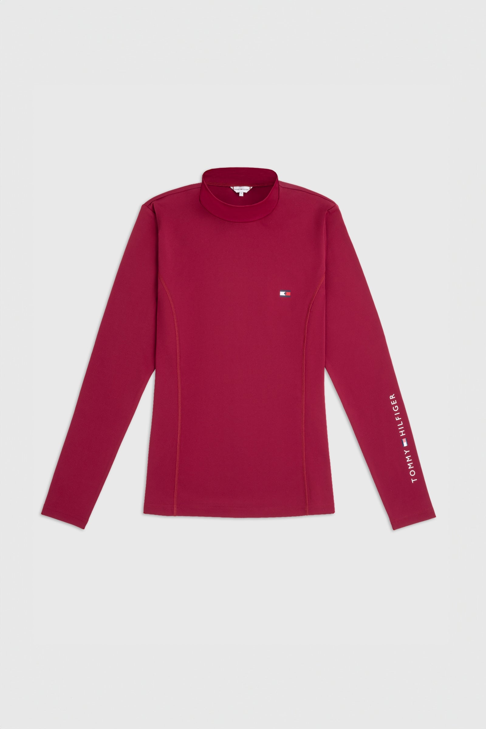 Tommy Hilfiger Equestrian chemise manches longues à col montant pour femme Vêtements d'équitation femme