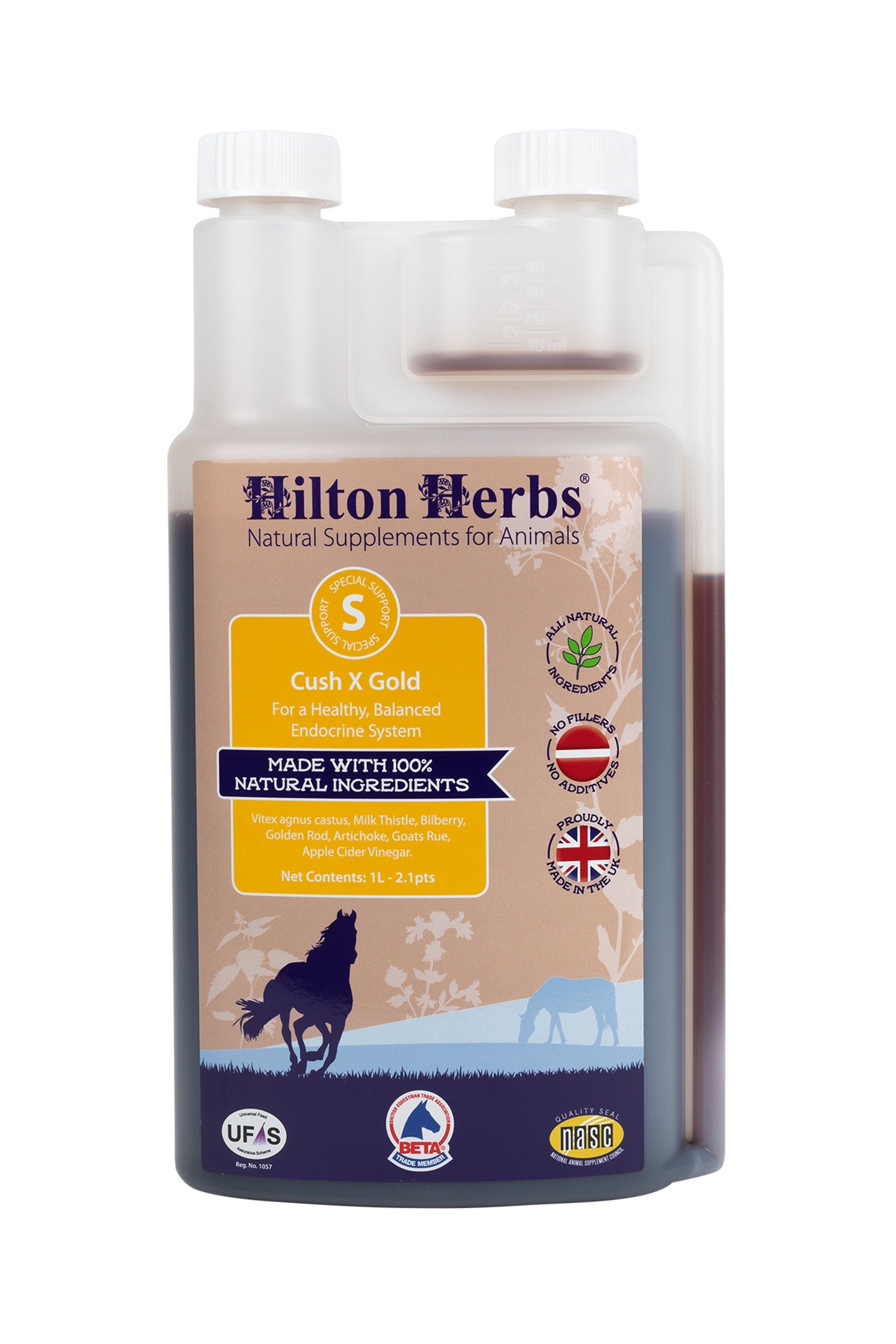 Hilton Herbs Soutien endocrinien HiltonHerbs Cush X Gold, 1 L Horse Feed & Nutrition