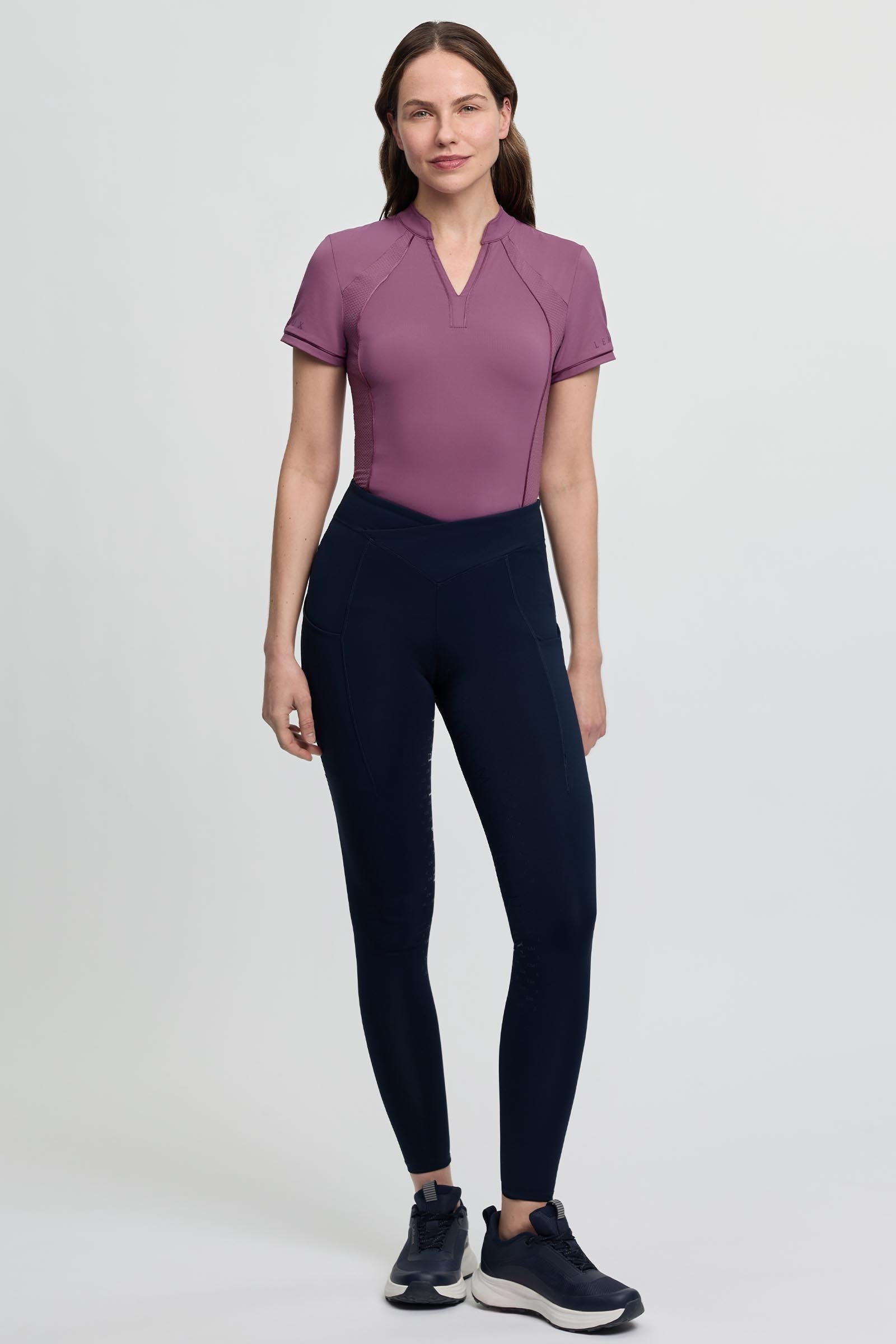 LeMieux Simone Women's Cross Over Half Seat Pull On Womens Breeches