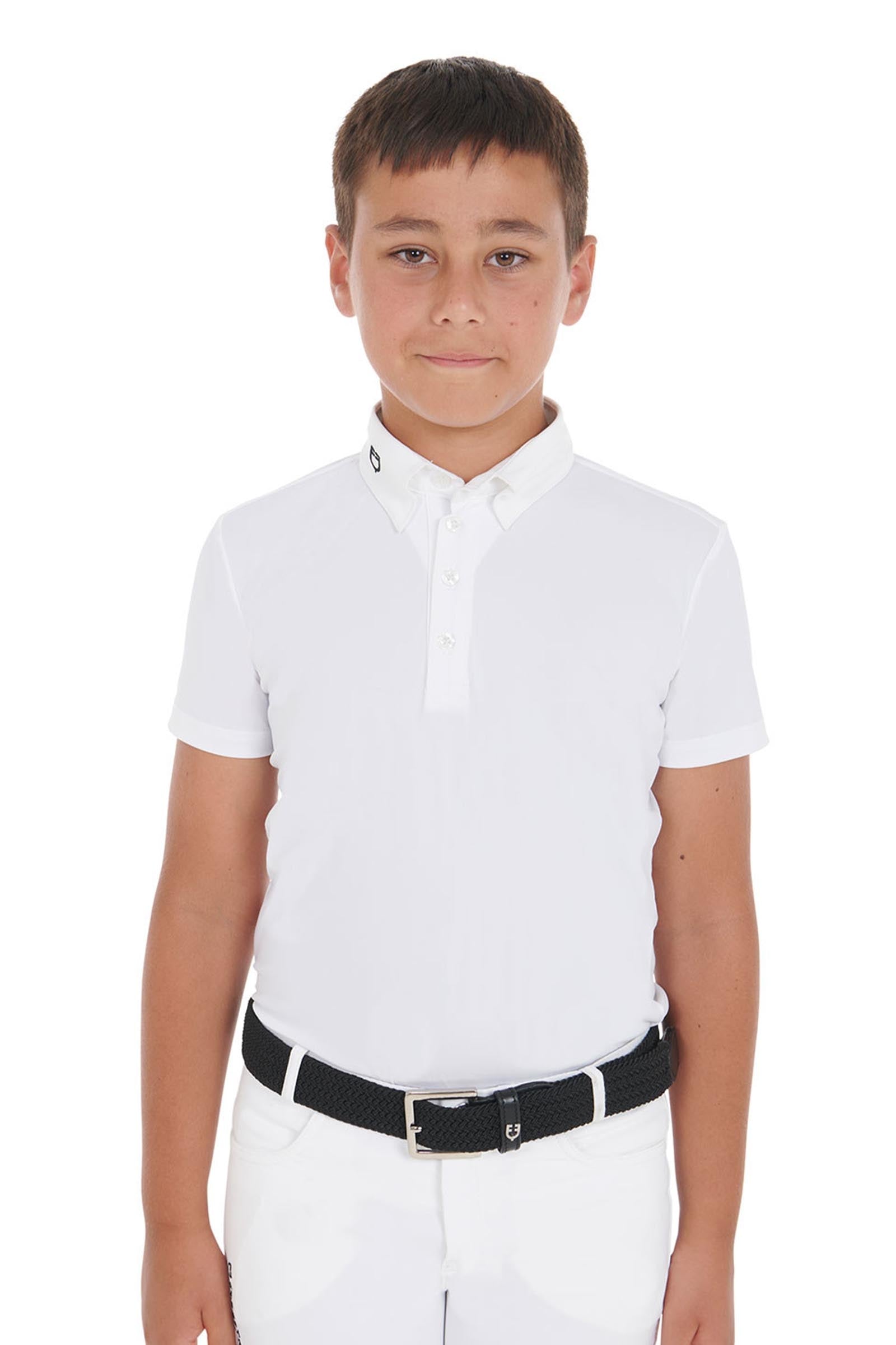 Equestro Boys' Slim Fit Competition Polo Shirt With Four Buttons Kids Apparel
