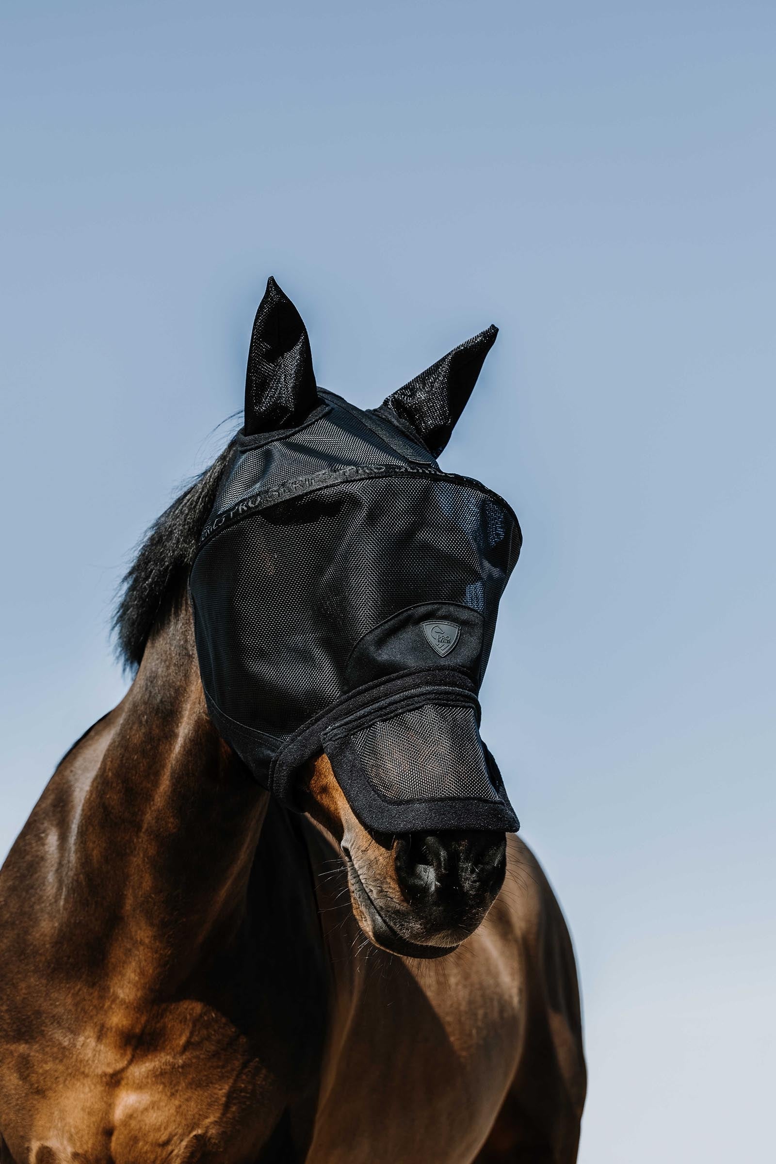 PRO SERIES Fly Mask With UV-50 Protection Antifly Protection for Horses
