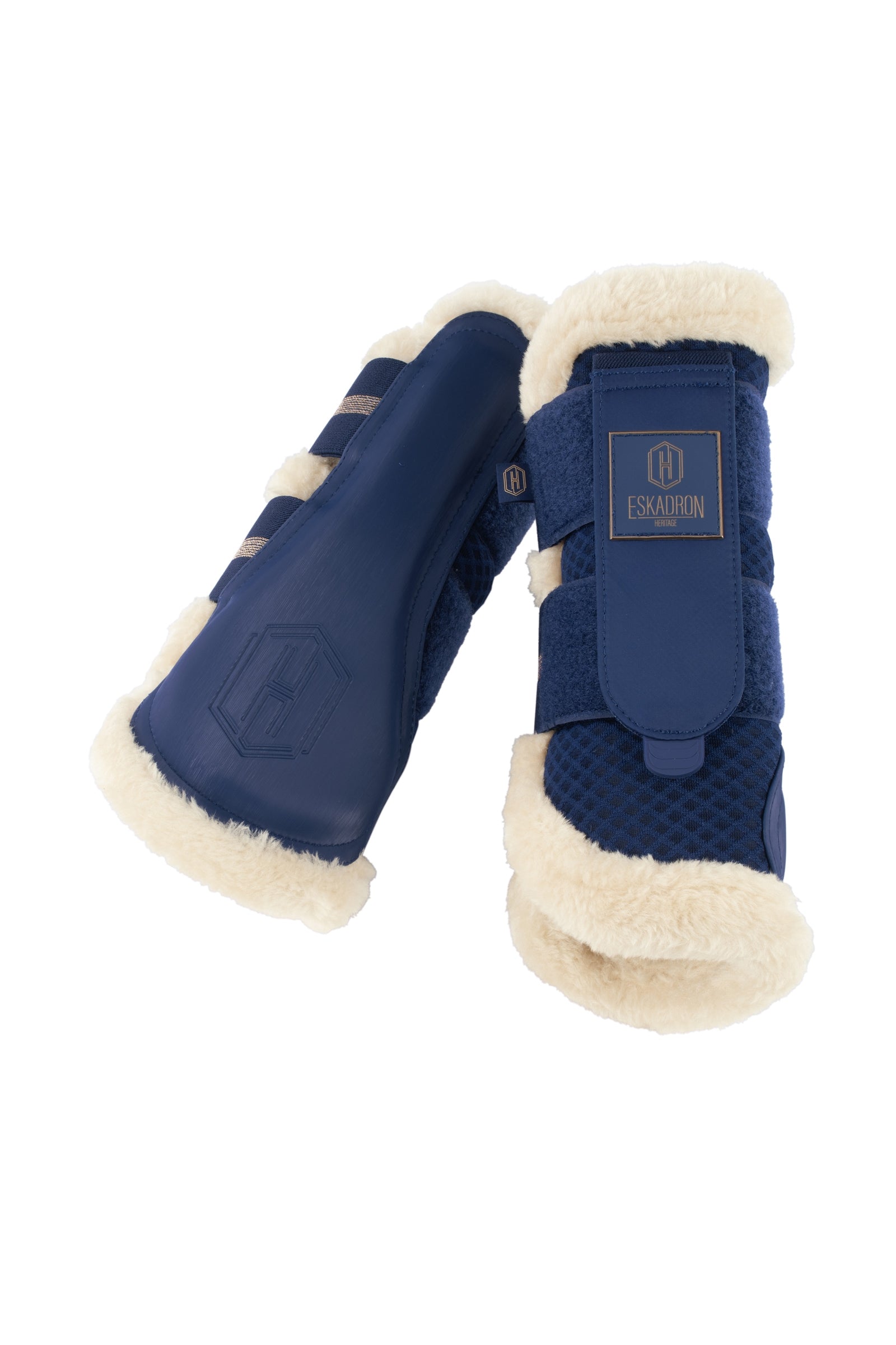 Eskadron Heritage AW24 Guêtres en mesh avec fausse fourrure Leg Protection & Hoof Protection for Horses