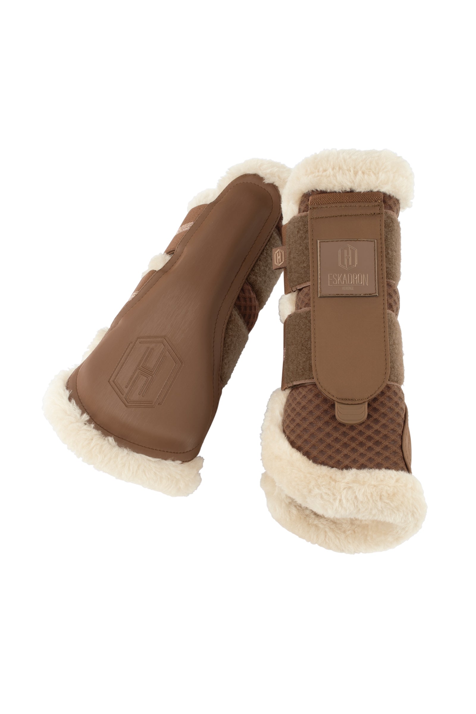 Eskadron Heritage AW24 Guêtres en mesh avec fausse fourrure Leg Protection & Hoof Protection for Horses
