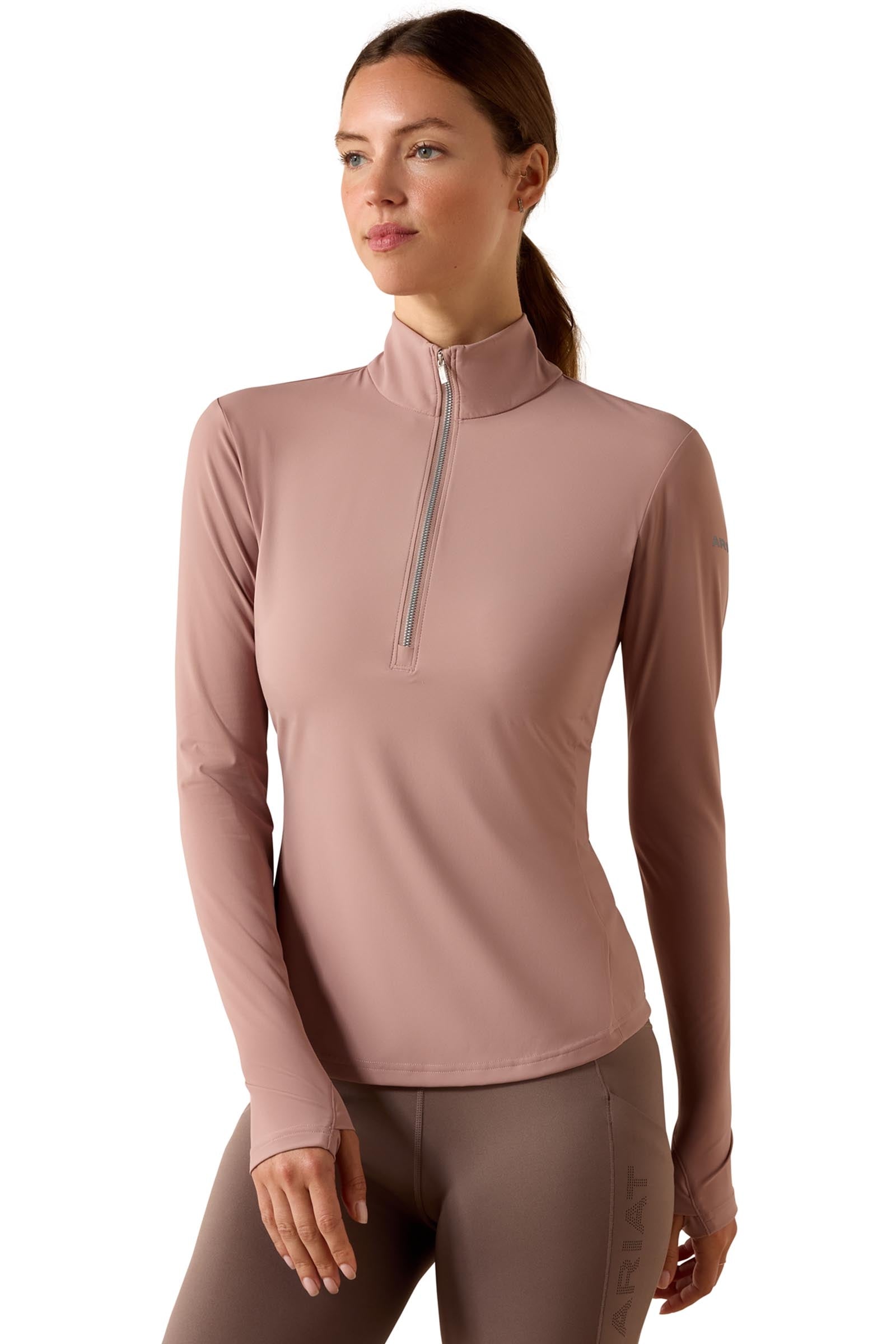 Ariat Women's SolVeil 1/2 Zip Baselayer Vêtements d'équitation femme
