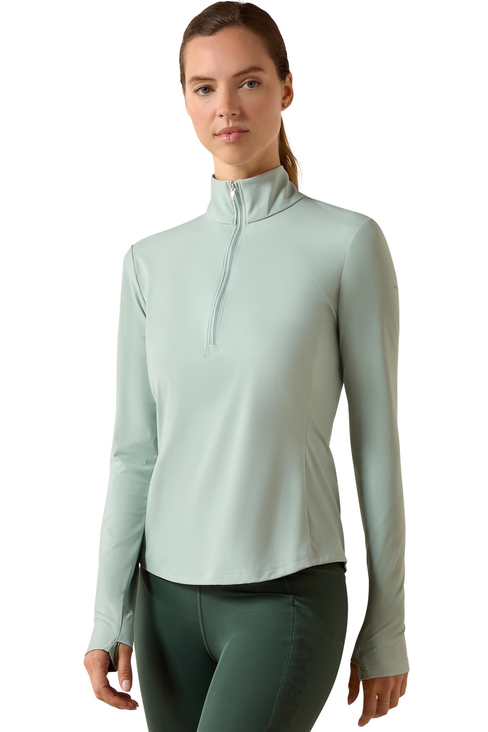 Ariat Women's SolVeil 1/2 Zip Baselayer Vêtements d'équitation femme