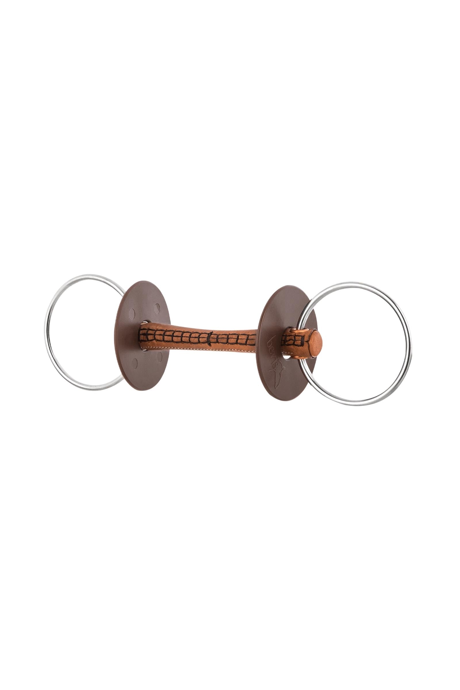 Beris Snaffle Bit, Leather Comfort-bar, Hard, ø7,5cm Horse Bits