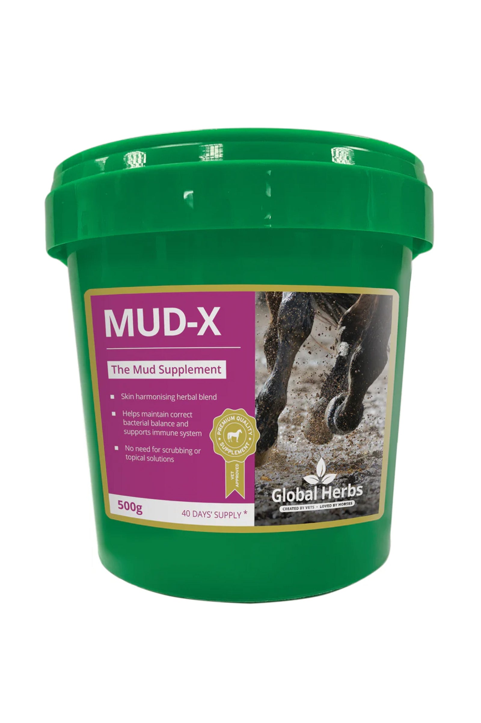 Global Herbs Complément alimentaire de soin Boue Mud-X, 500 g Horse Feed & Nutrition