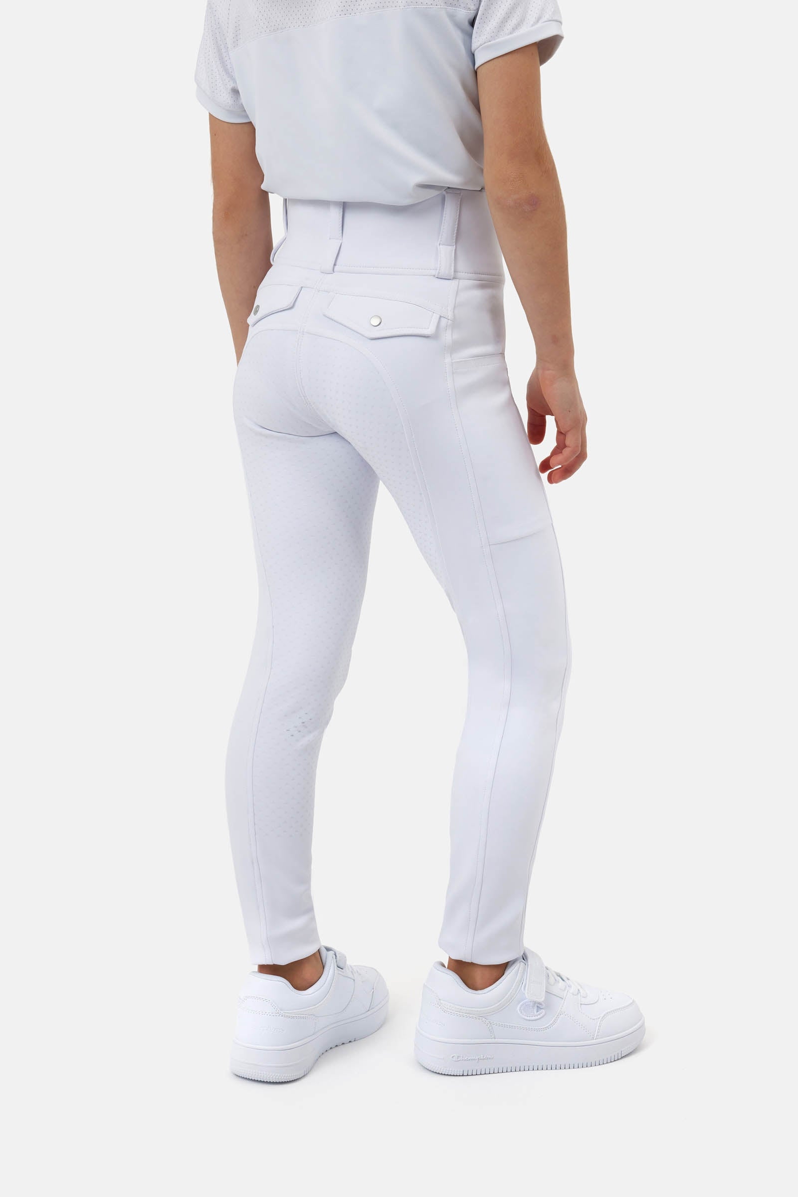 Horze Young Rider Anya pantalon hybrid full grip Vêtements d'équitation enfant