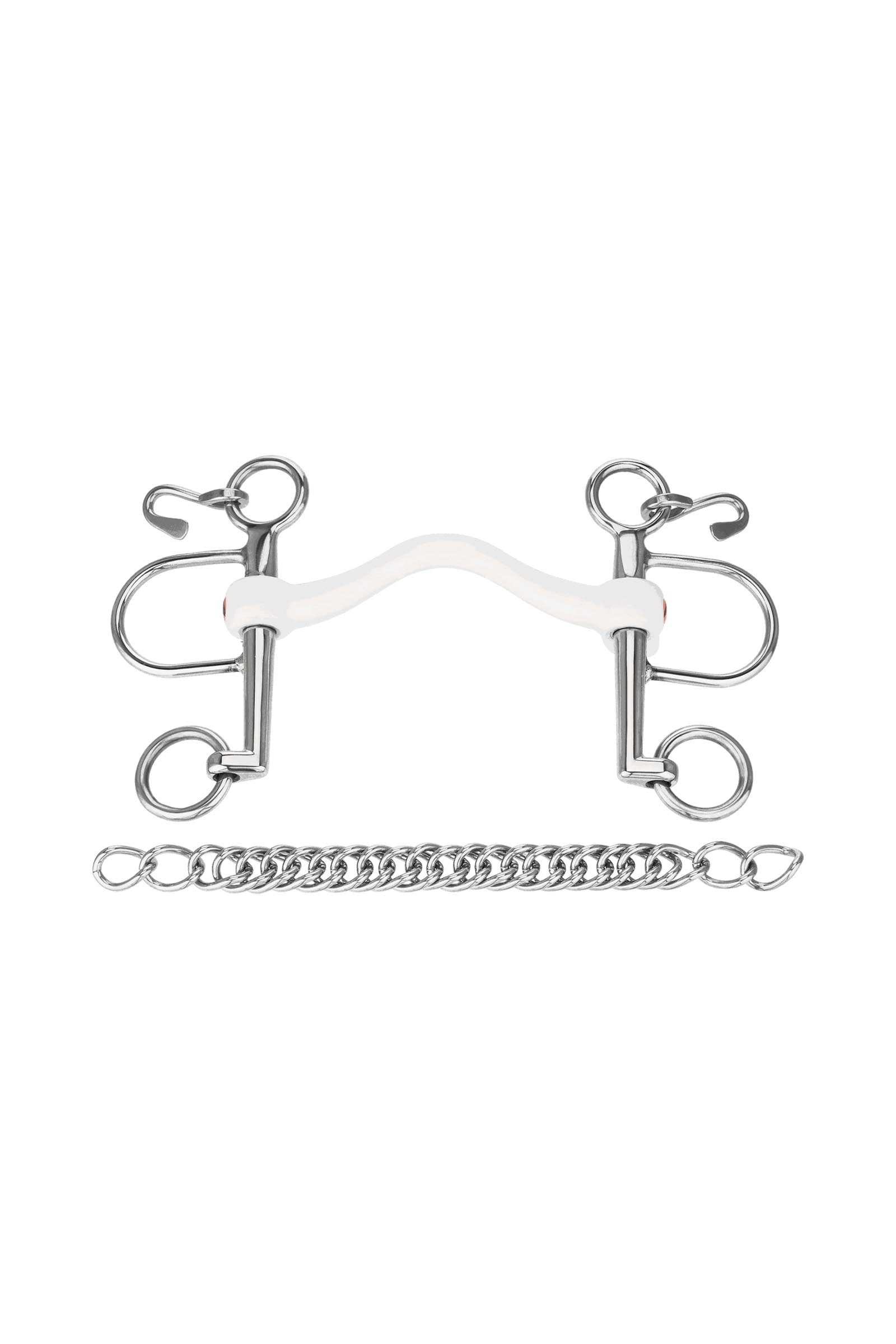 Sprenger Nathe CM pelham, canon droit dur avec passage de langue, 15 mm, branches courtes, thermoplast Mors