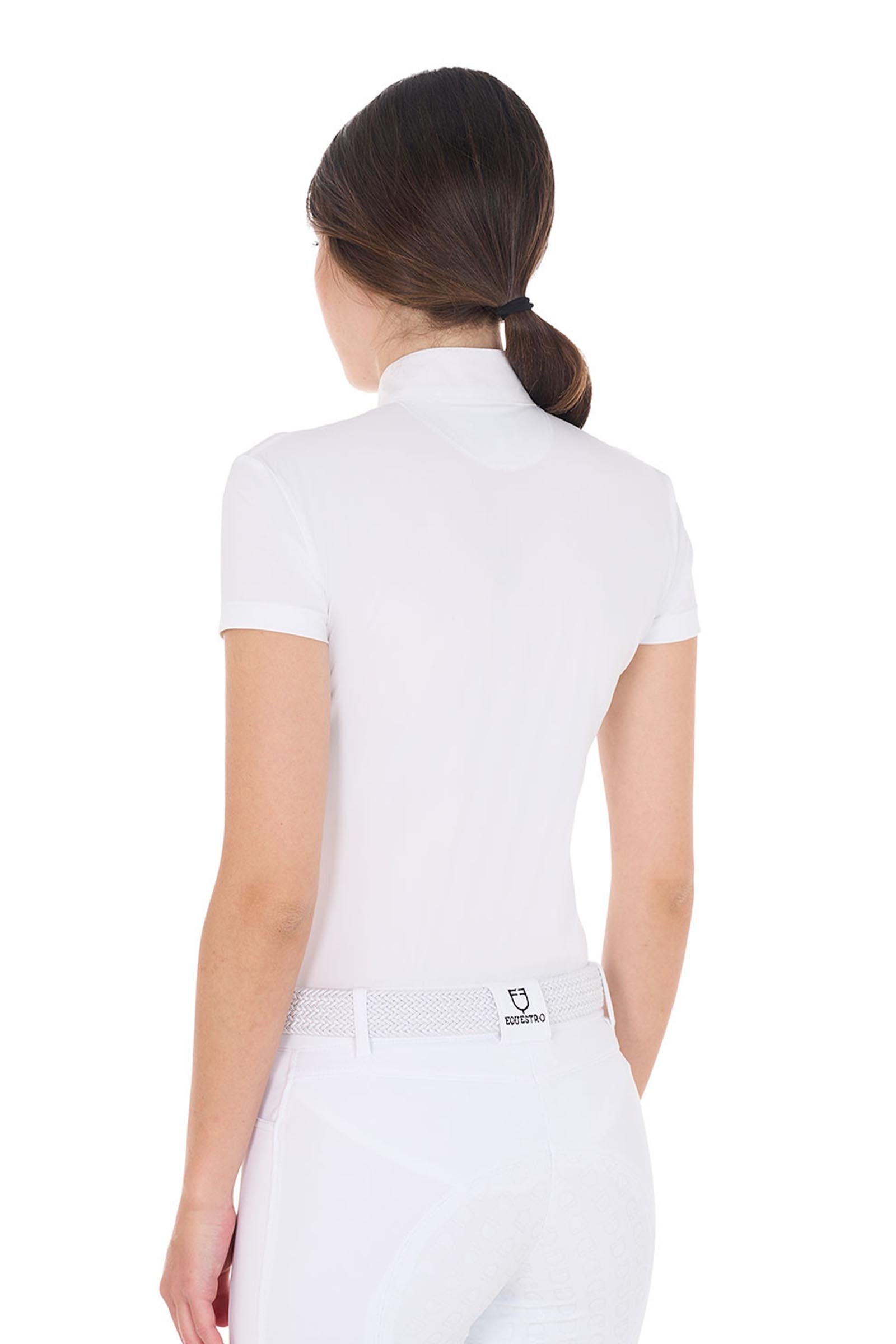 Equestro Women's Competition Polo Shirt, Slim Fit Women’s Riding Clothing