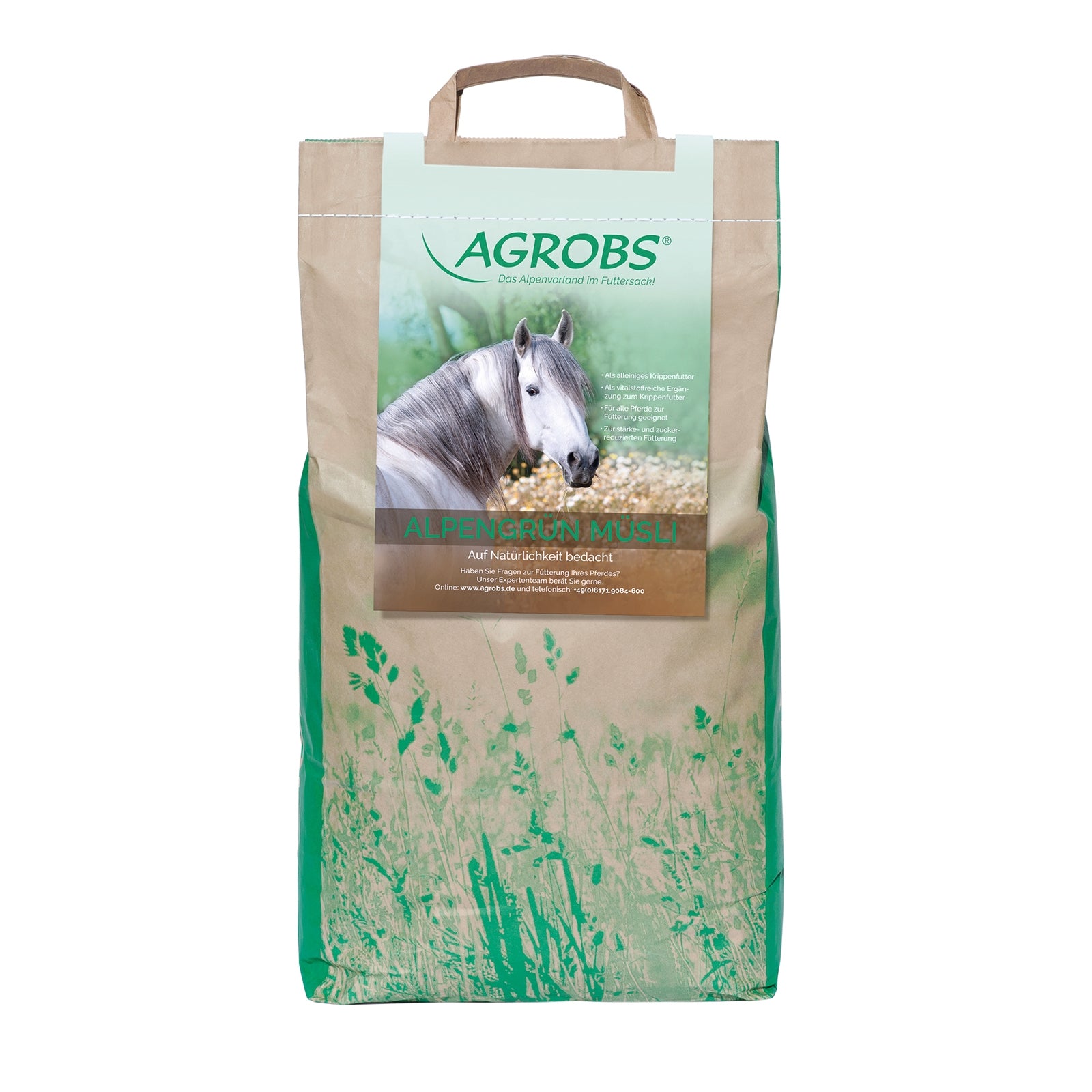 Agrobs Sac Recharge Alpengrün Muesli 4 kg Horse Feed & Nutrition