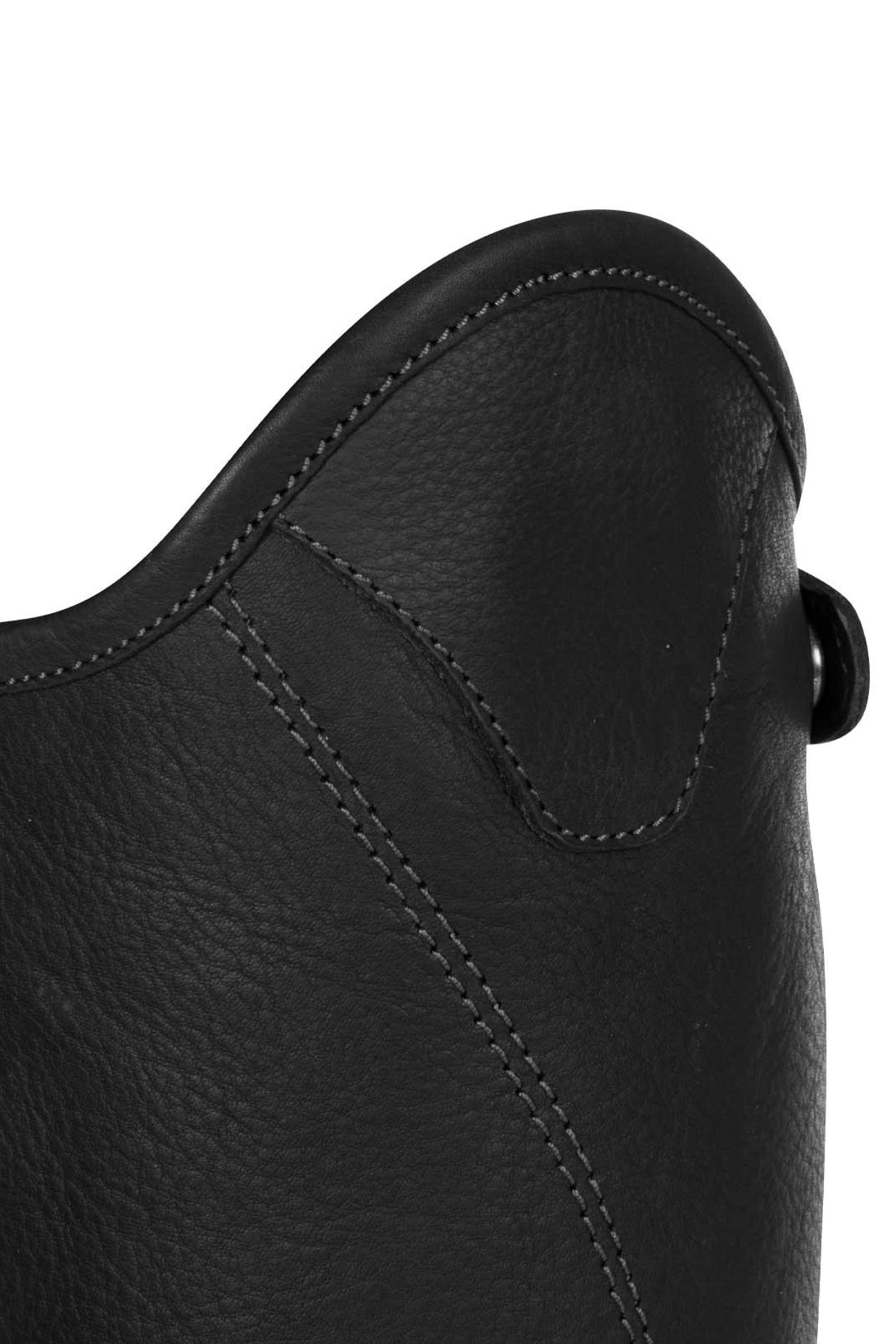 Equestro Unisex Short Leather Chaps With Side Zip Riding Boots & Riding Shoes