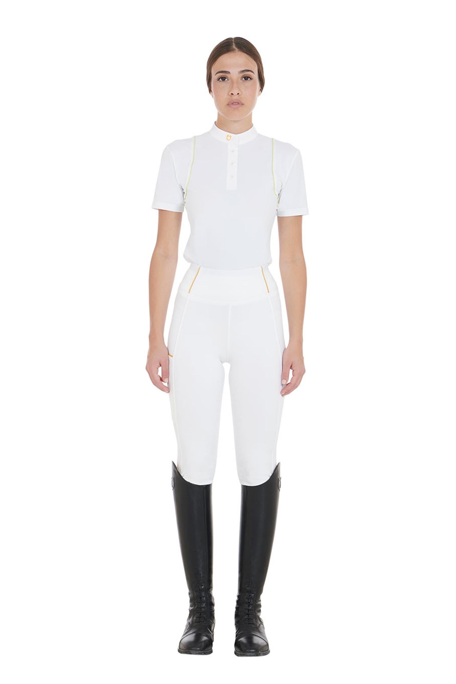 Equestro Women's Slim Fit Light Full Grip High-Waisted Leggings Womens Breeches