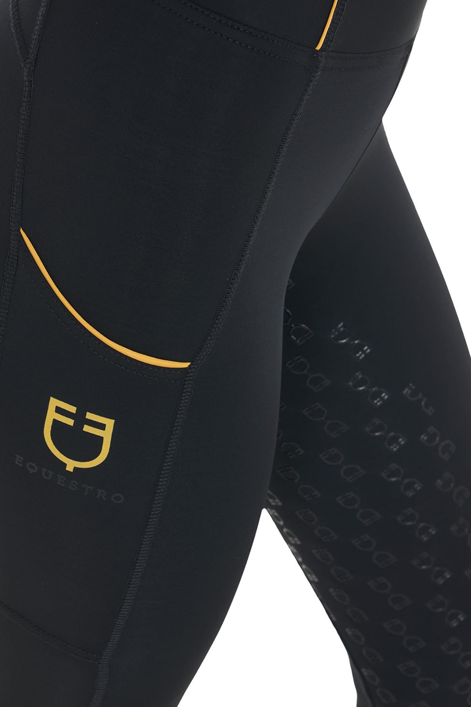 Equestro Women's Slim Fit Light Full Grip High-Waisted Leggings Womens Breeches