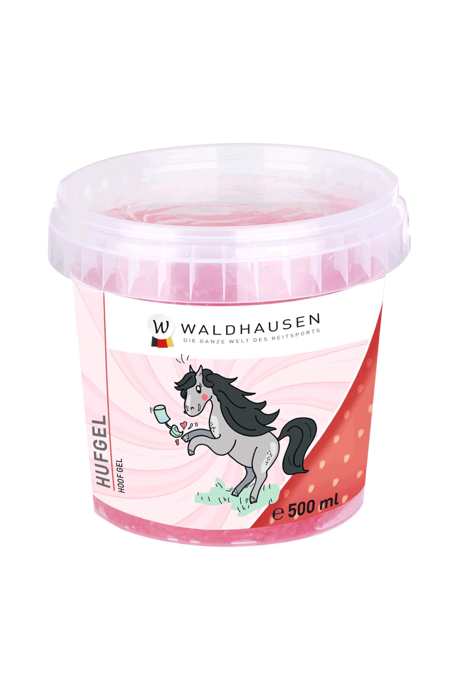 Waldhausen Glittering Hoof Gel, Strawberry-Vanilla, 500 ml Horse Health Care