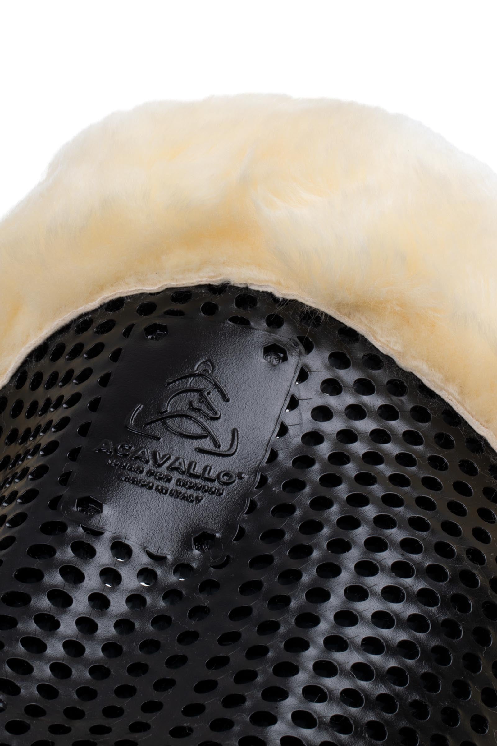 Acavallo Gel Non Slip Classic With Sheepskin Cut-Out Front Riser Saddle Pads