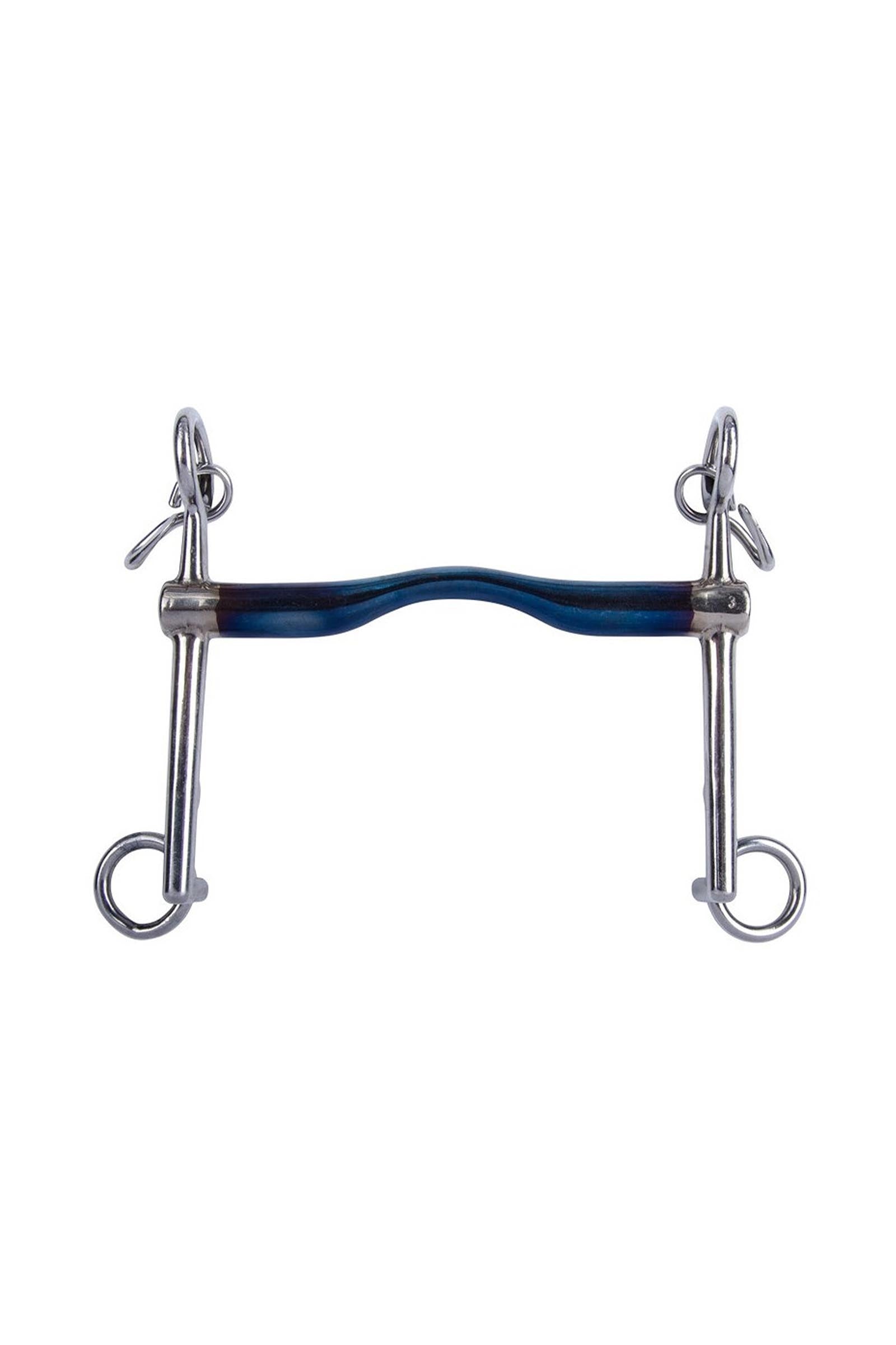 Trust Equestrian Mors de bride Acier Doux Bleu Salivant Fixe L'Hotte Passage de Langue bas Mors