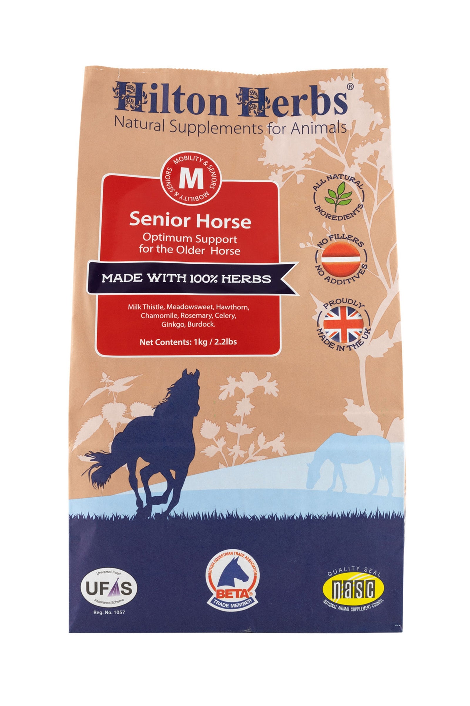 Hilton Herbs Chevaux âgès 1kg Tub Horse Feed & Nutrition