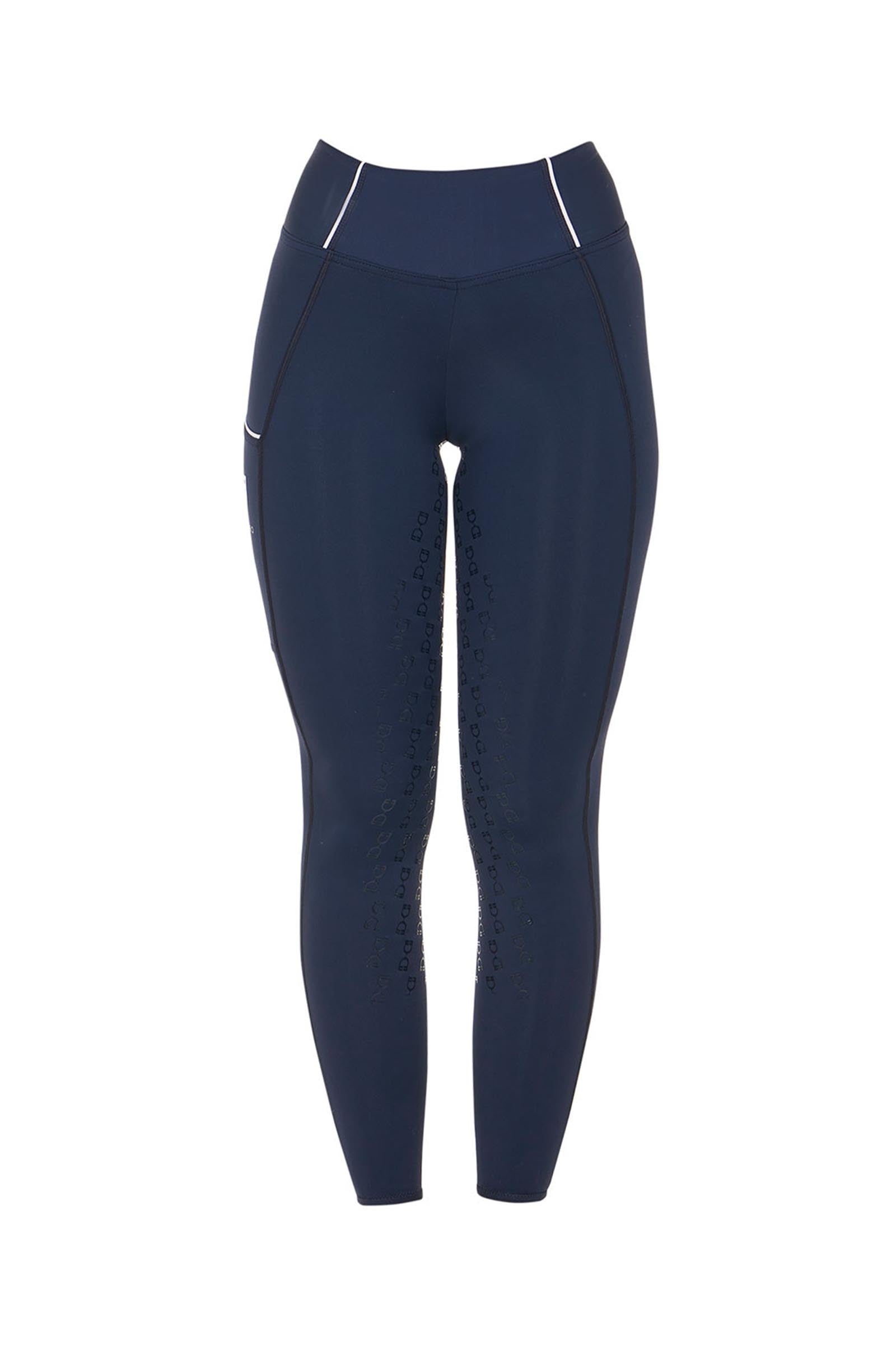 Equestro Women's Slim Fit Full Grip High-Waisted Leggings Womens Breeches