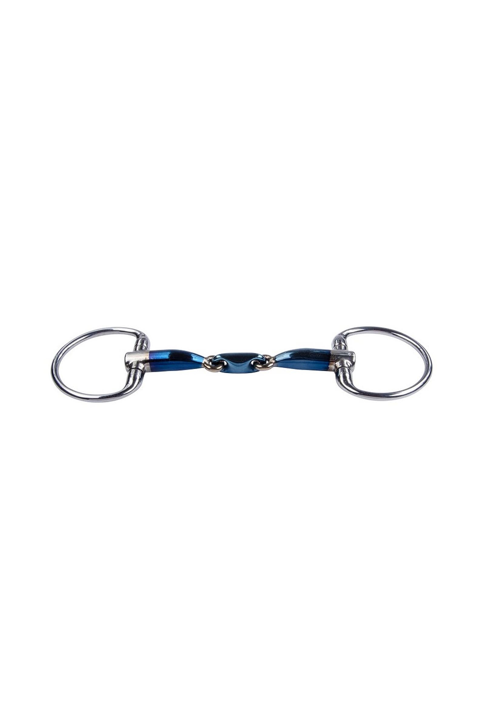 Trust Equestrian Mors Acier Doux Bleu Salivant Olives Double Brisure Mors
